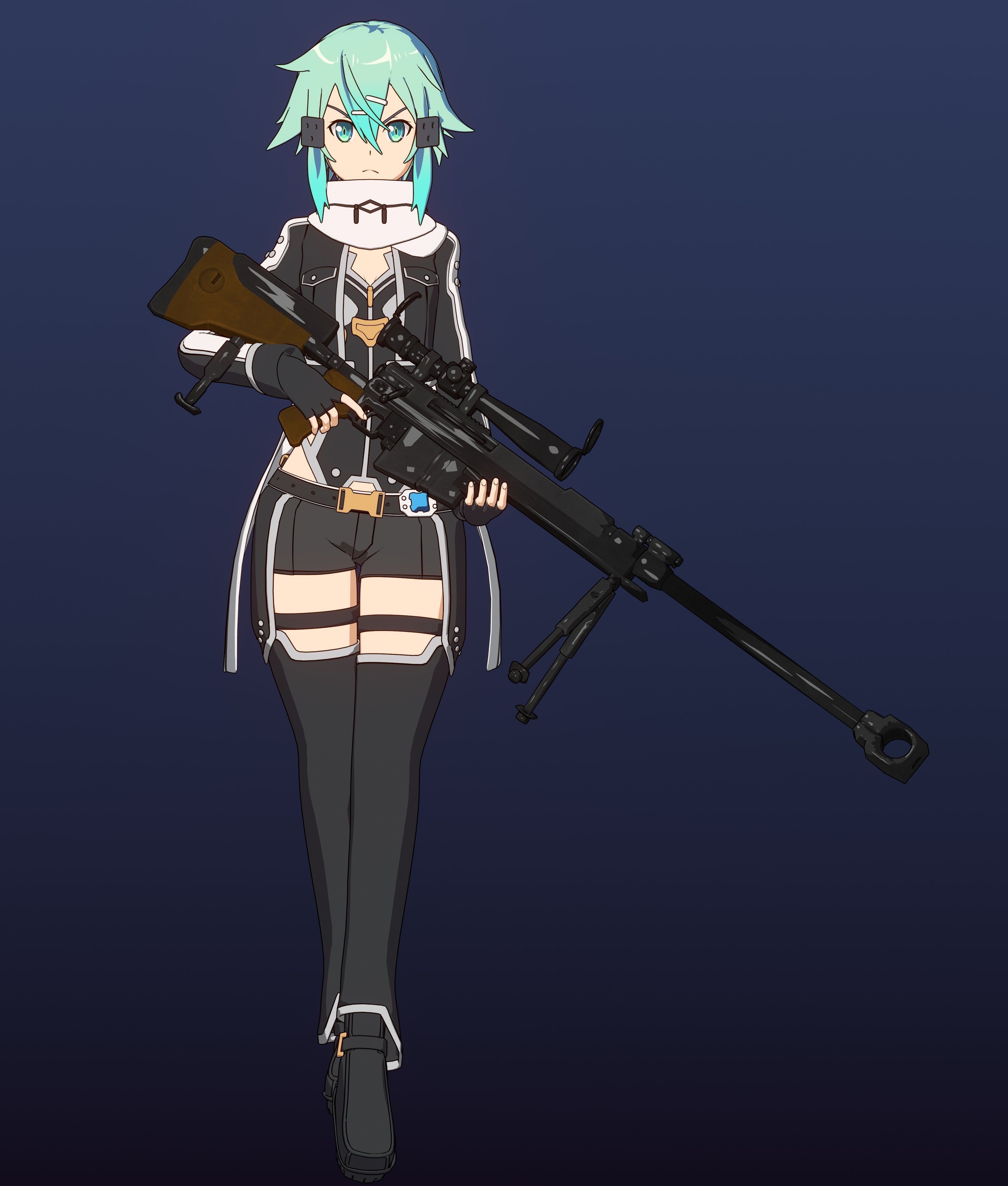Sinon - SAO - Model 3D Blender 3D model_24