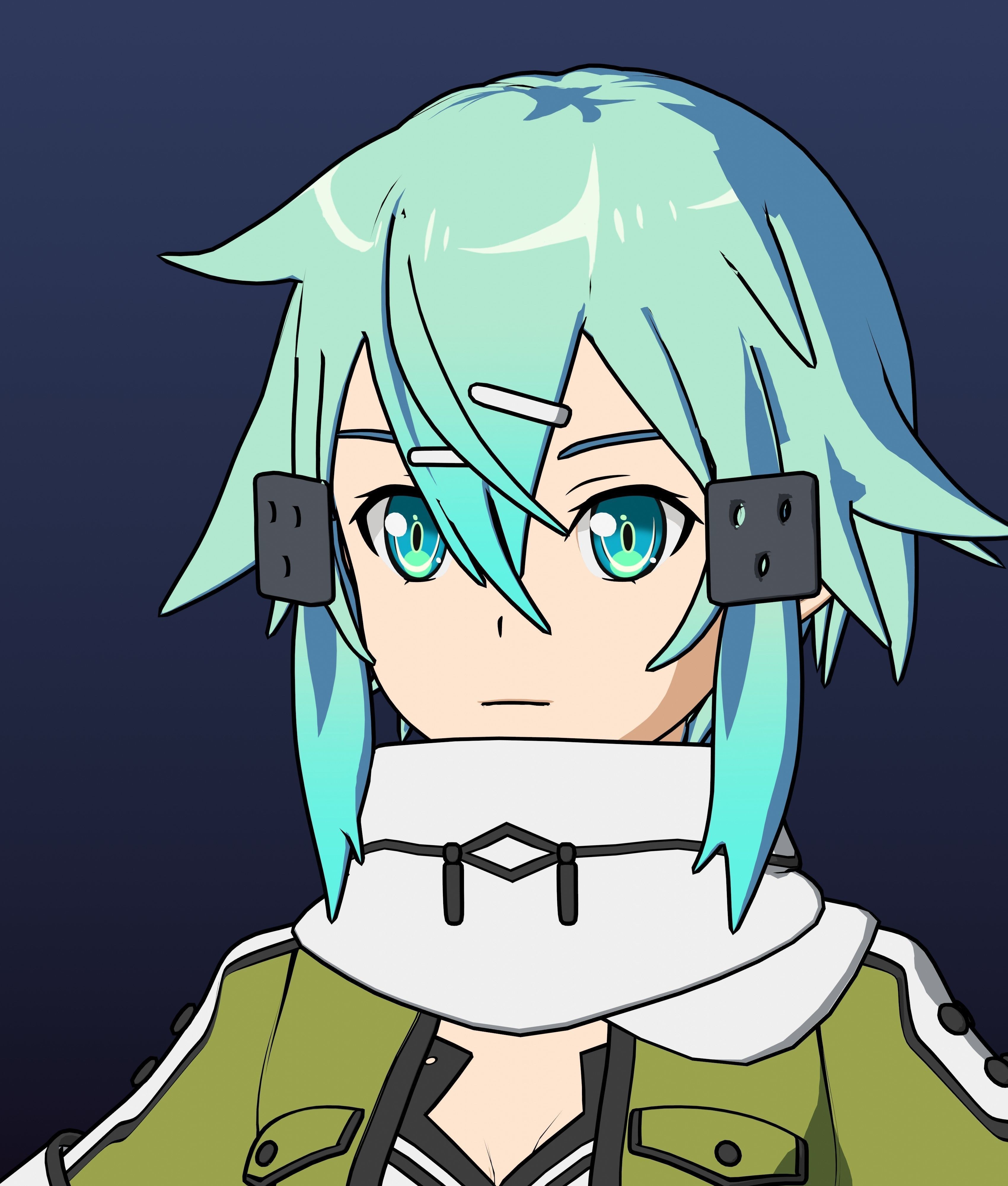 Sinon - SAO - Model 3D Blender 3D model_22