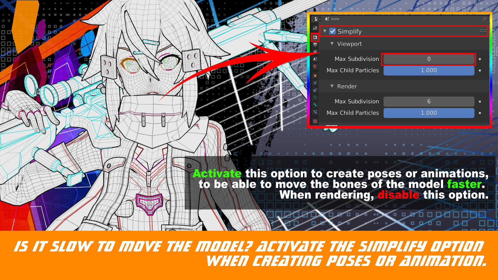 Sinon - SAO - Model 3D Blender 3D model_4