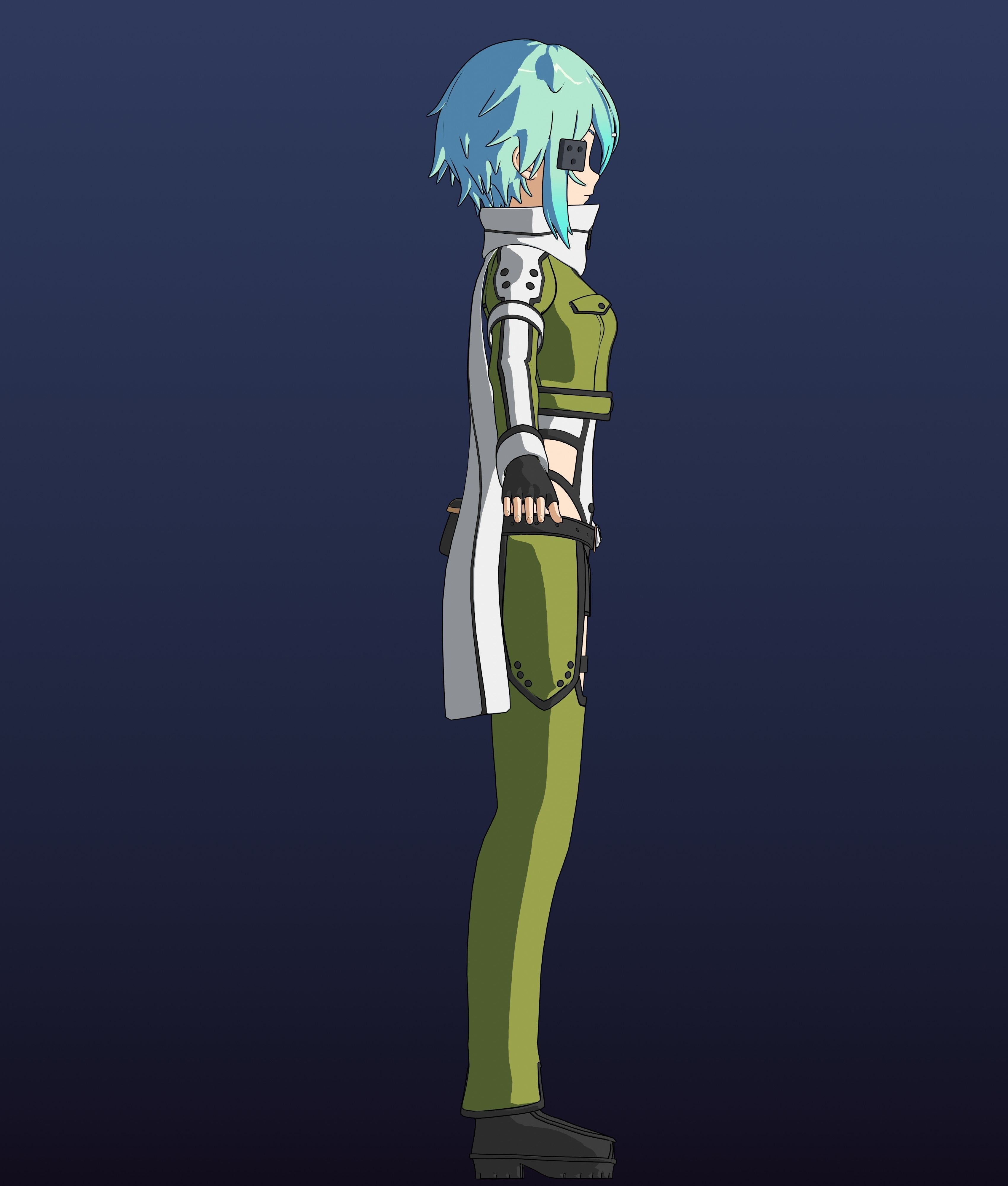 Sinon - SAO - Model 3D Blender 3D model_20