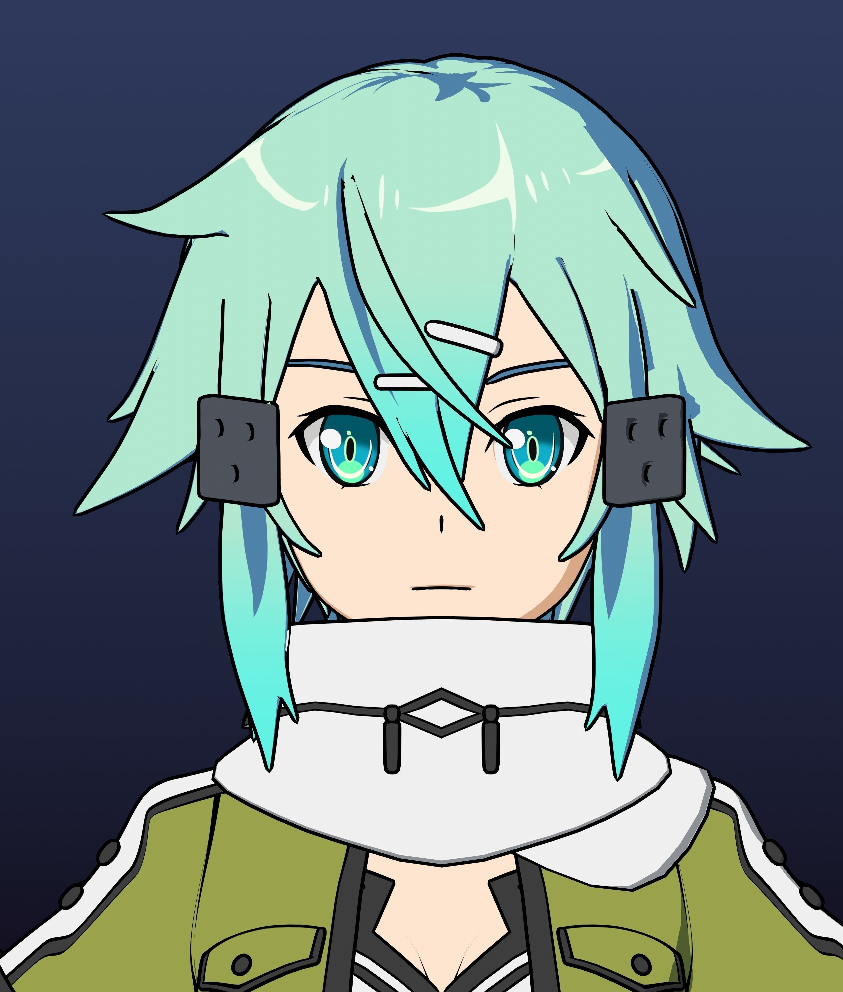 Sinon - SAO - Model 3D Blender 3D model_21