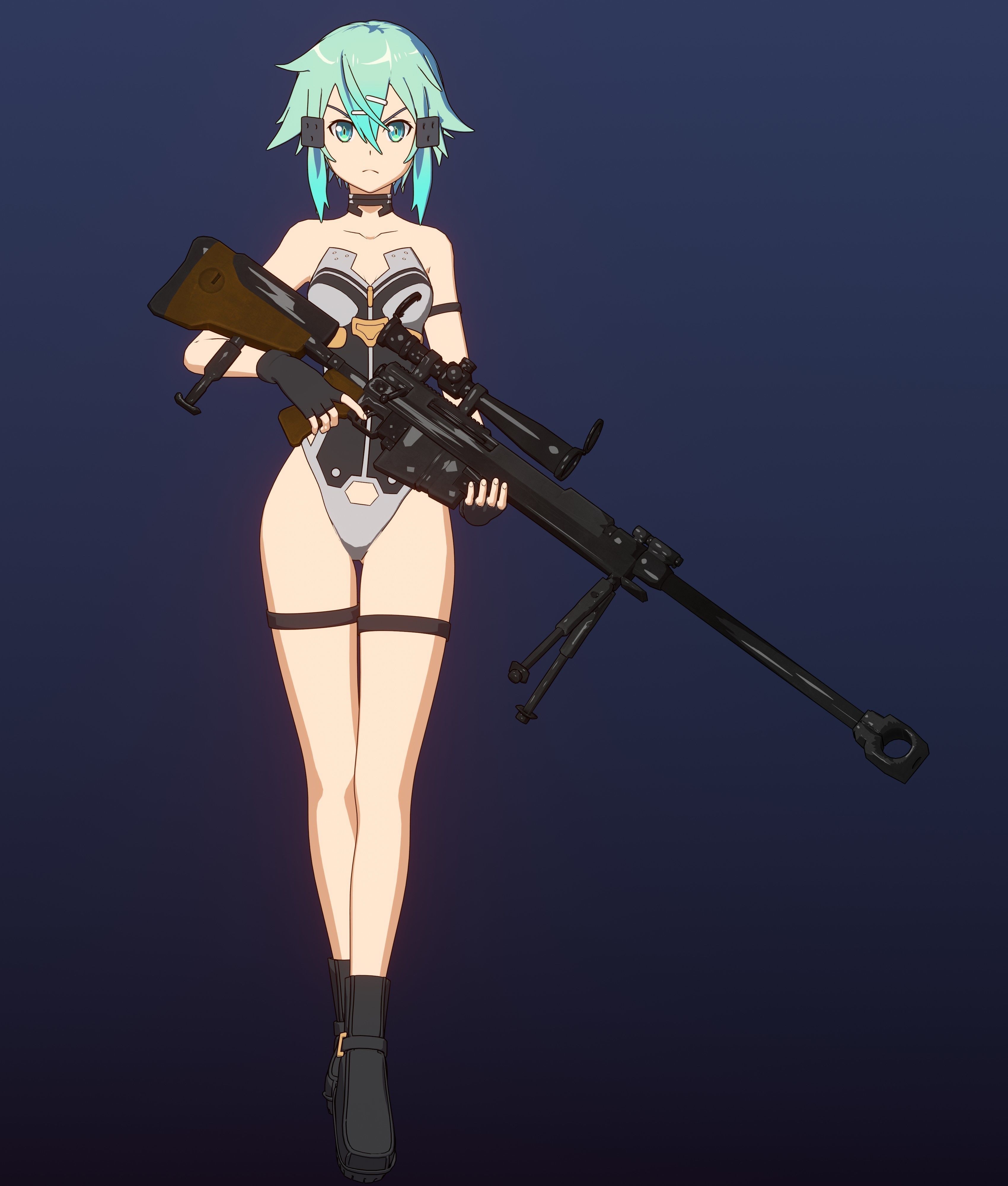 Sinon - SAO - Model 3D Blender 3D model_26