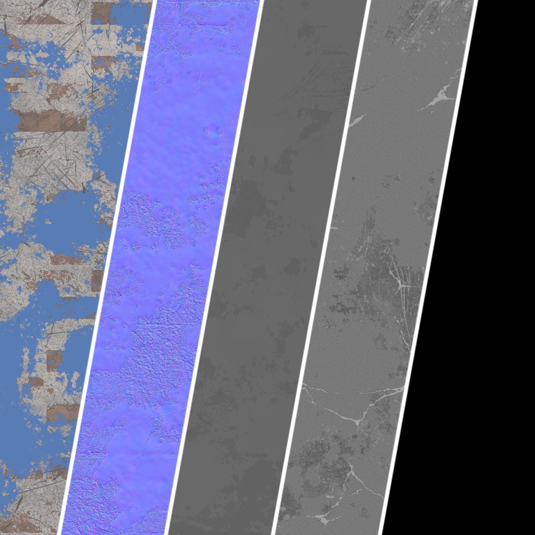 Plaster Materials 29- Painted Wall By Bricks sbsar Pbr seamless Texture_3