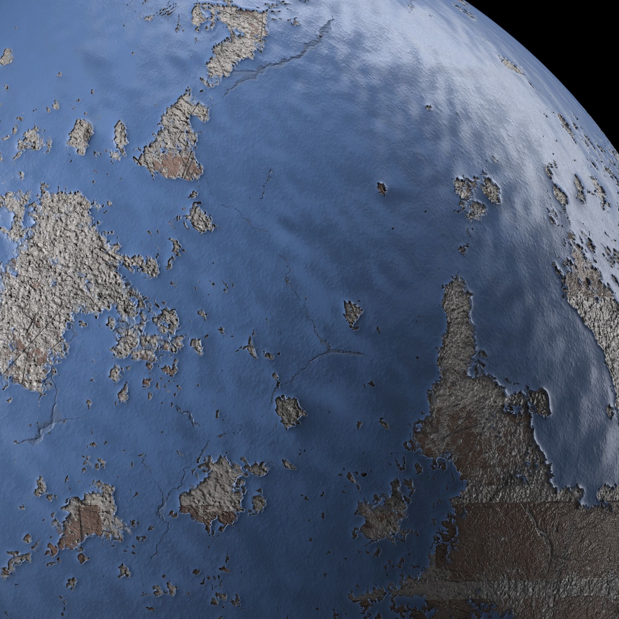 Plaster Materials 29- Painted Wall By Bricks sbsar Pbr seamless Texture_2