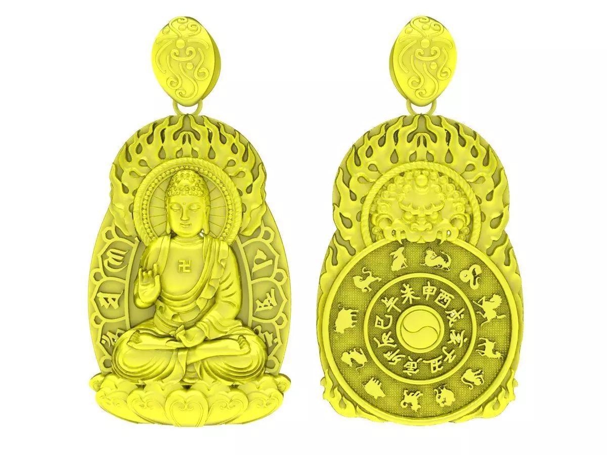 Buddha Mandala Pendant Jewelry 3D Model 5113 3D print model
