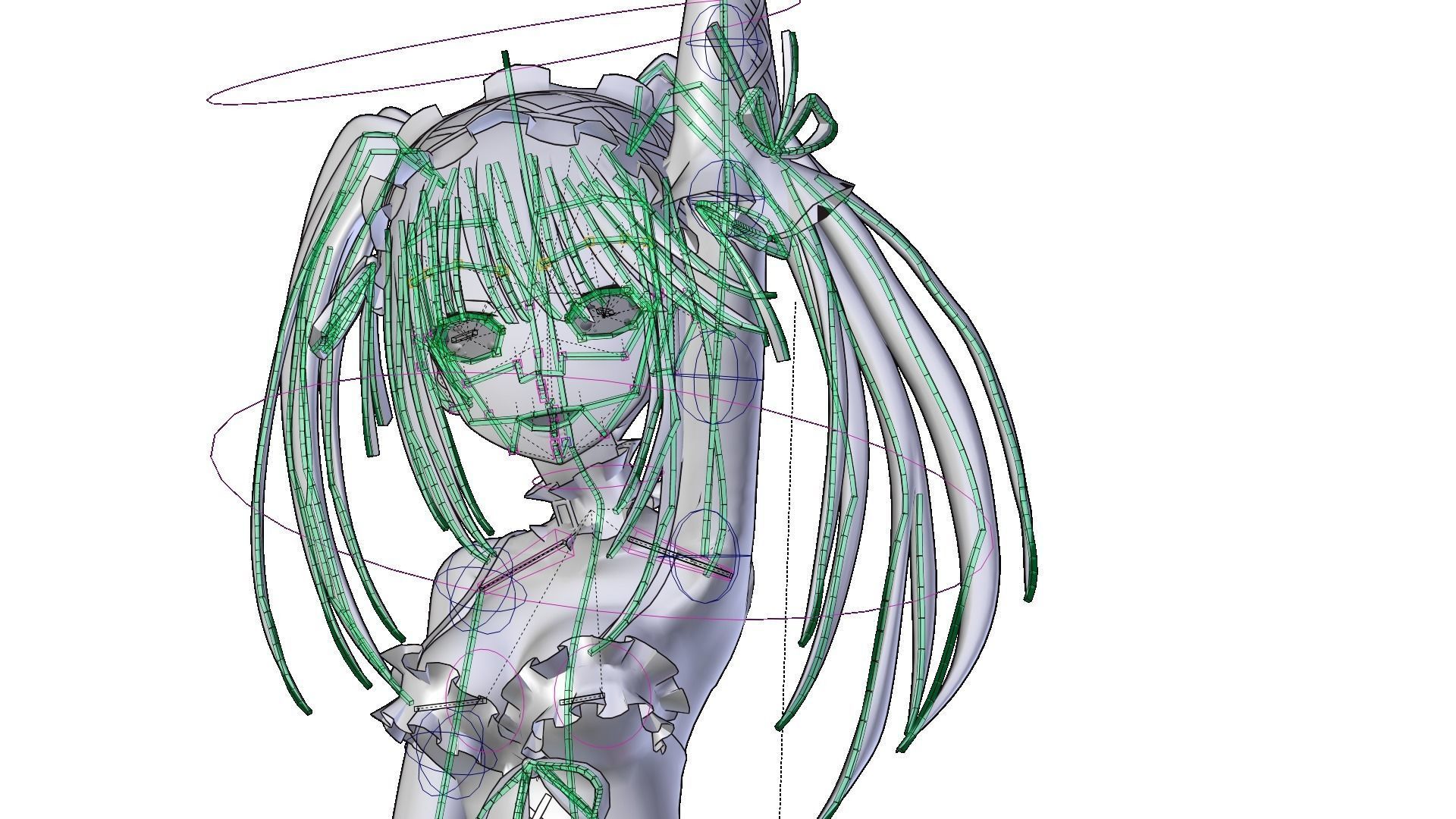 Kurumi Tokisaki - Date a Live - 3D Model Blender Low-poly 3D model_17