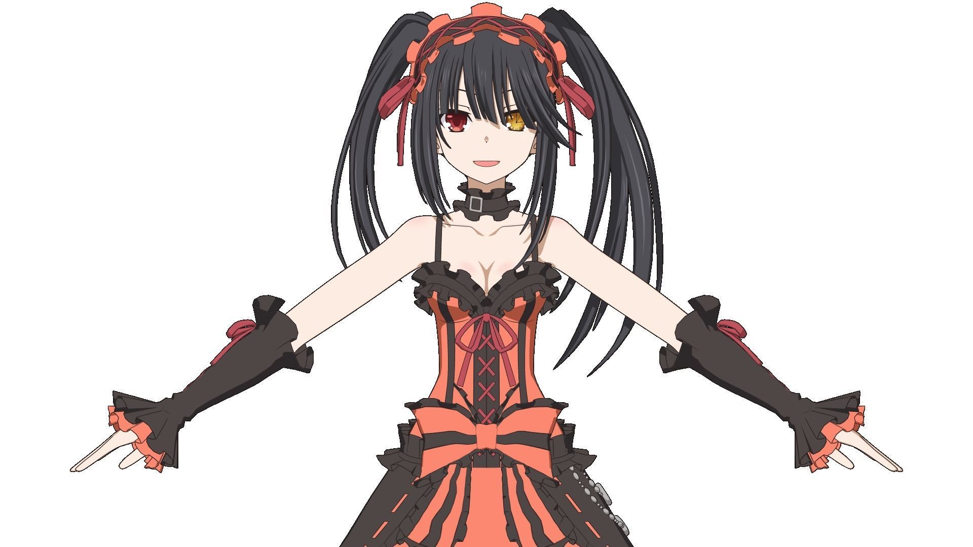 Kurumi Tokisaki - Date a Live - 3D Model Blender Low-poly 3D model_7