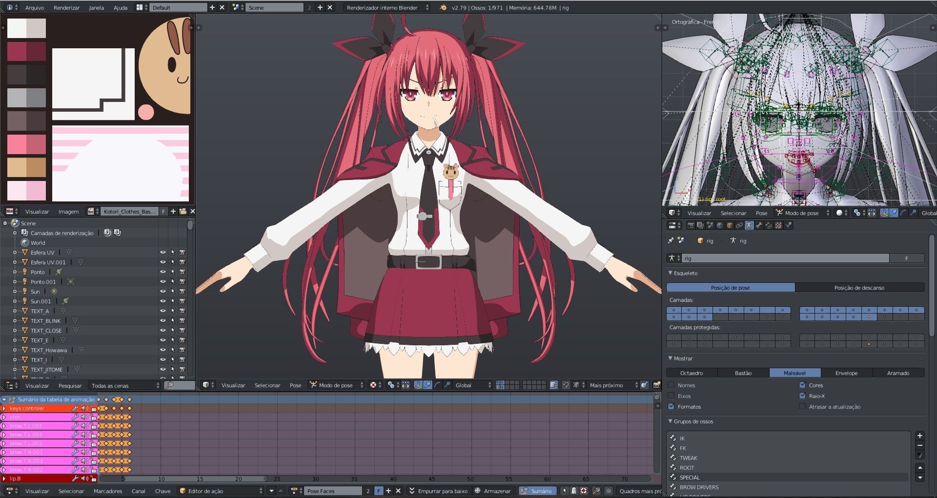 Kotori Itsuka - Date a Live - 3D Model Blender Low-poly 3D model_1