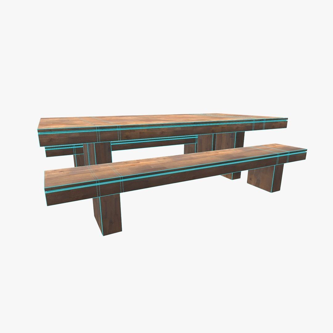 Contemporary Dinning Table 3D model_7