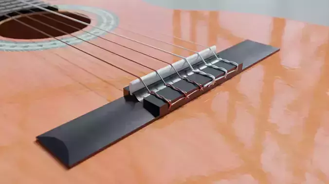 Acoustic guitar with fingerprints