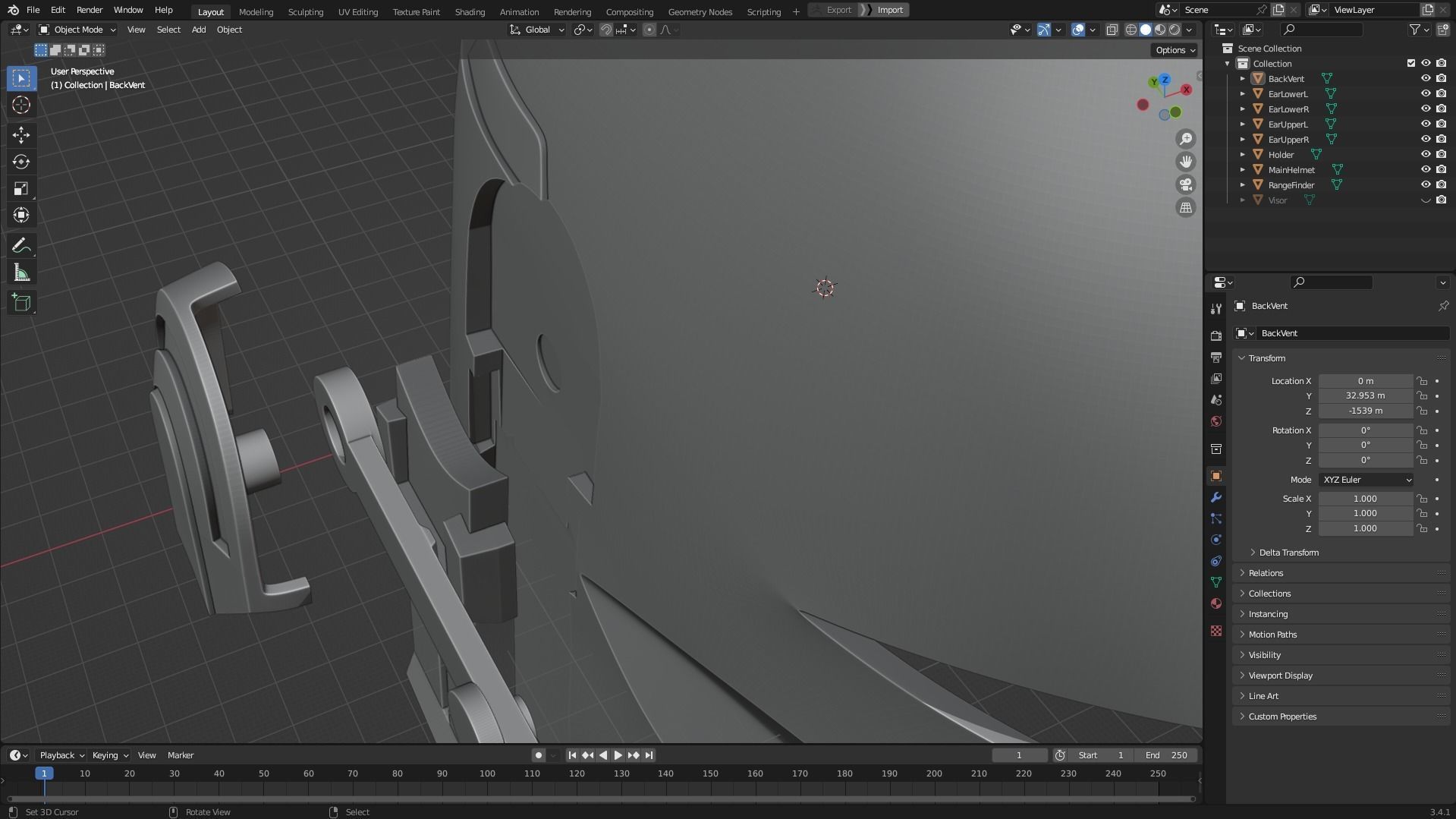 Bo-Katan Full Armor with Jetpack and Pistol for Cosplay 3D Model Collection_18