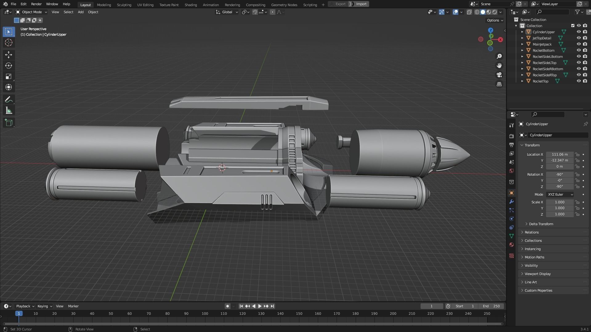 Bo-Katan Full Armor with Jetpack and Pistol for Cosplay 3D Model Collection_22