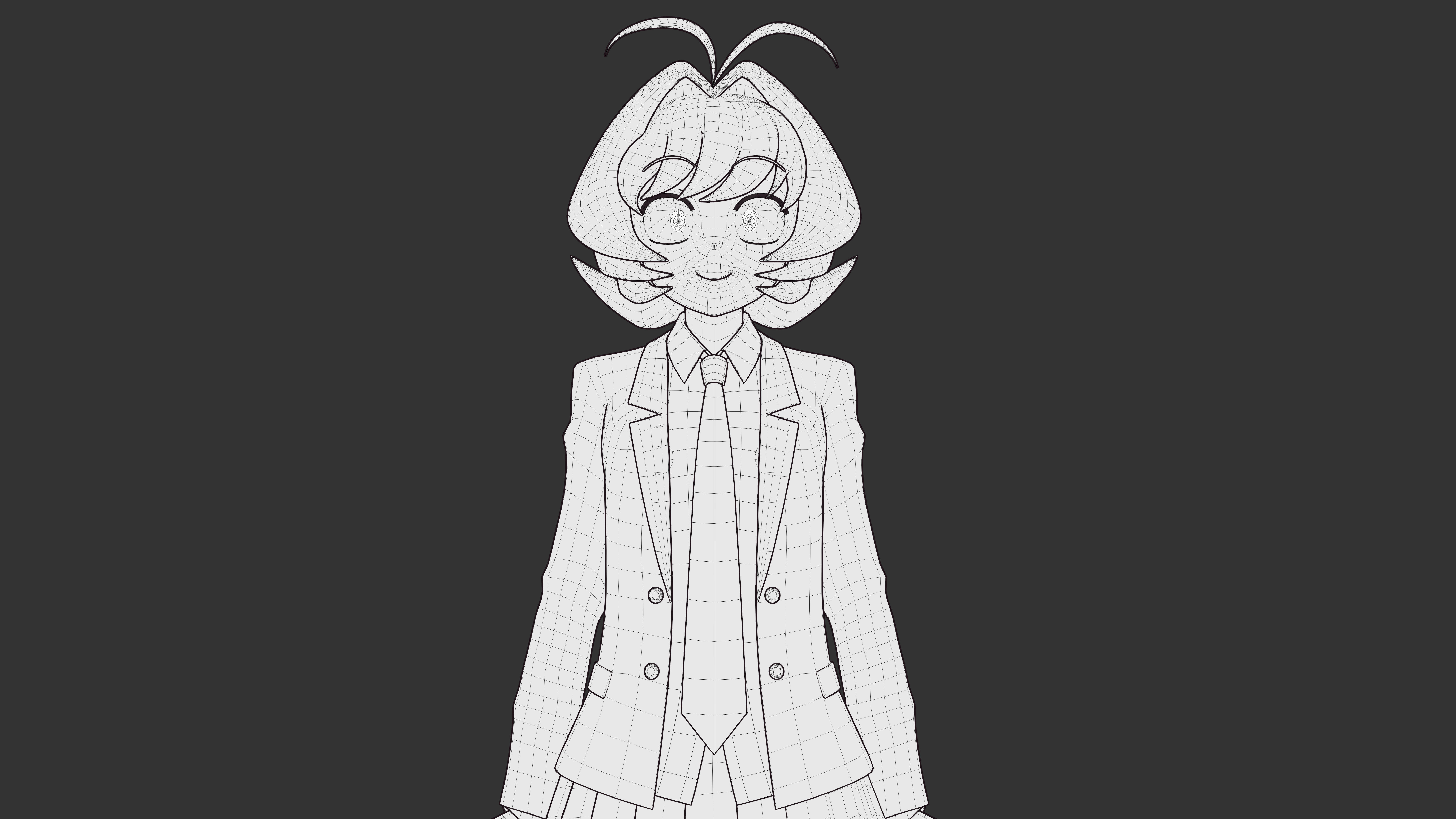 Najimi Osana - Komi Cant Communicate - 3D Model Blender Low-poly 3D model_17