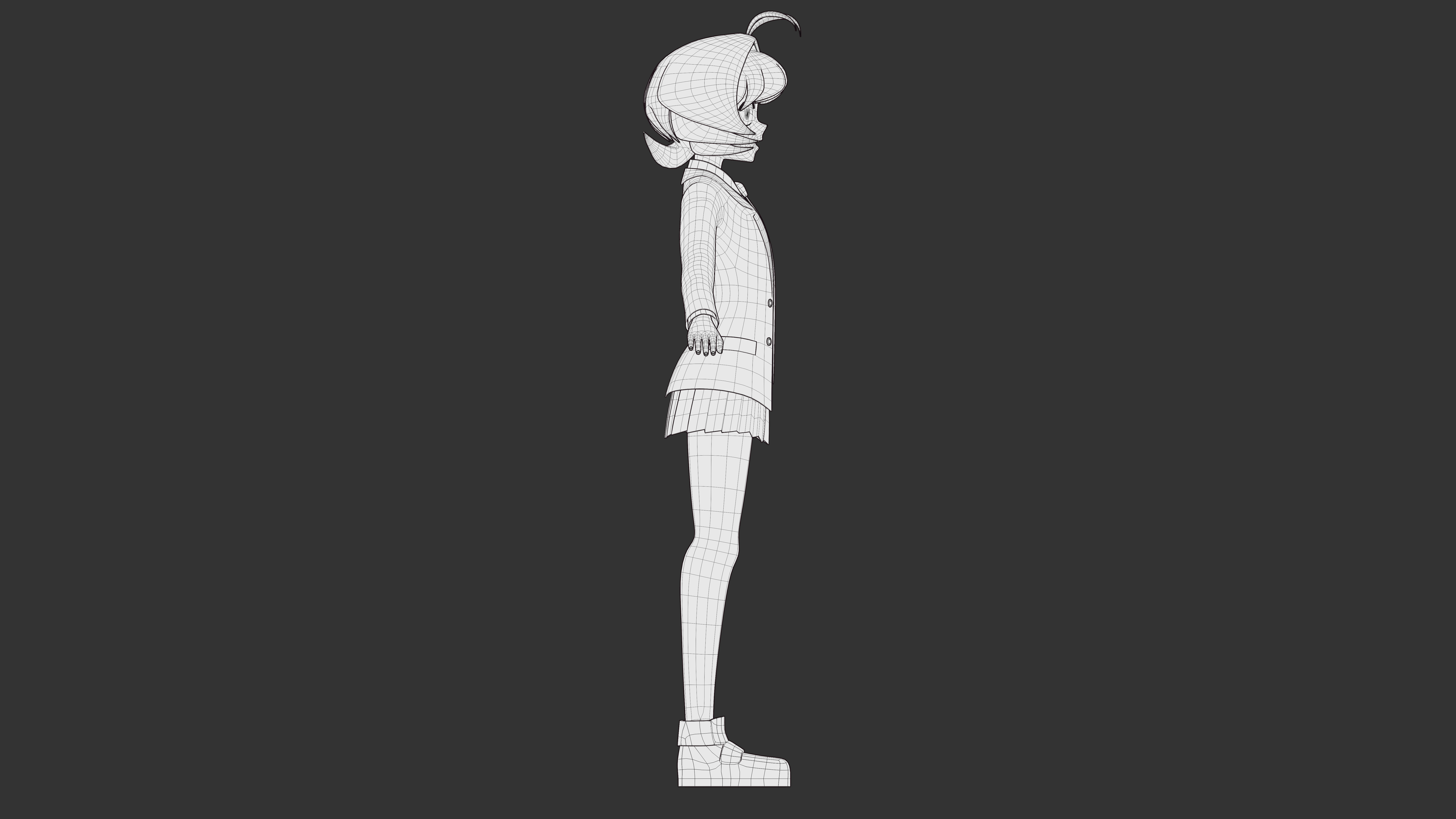 Najimi Osana - Komi Cant Communicate - 3D Model Blender Low-poly 3D model_11