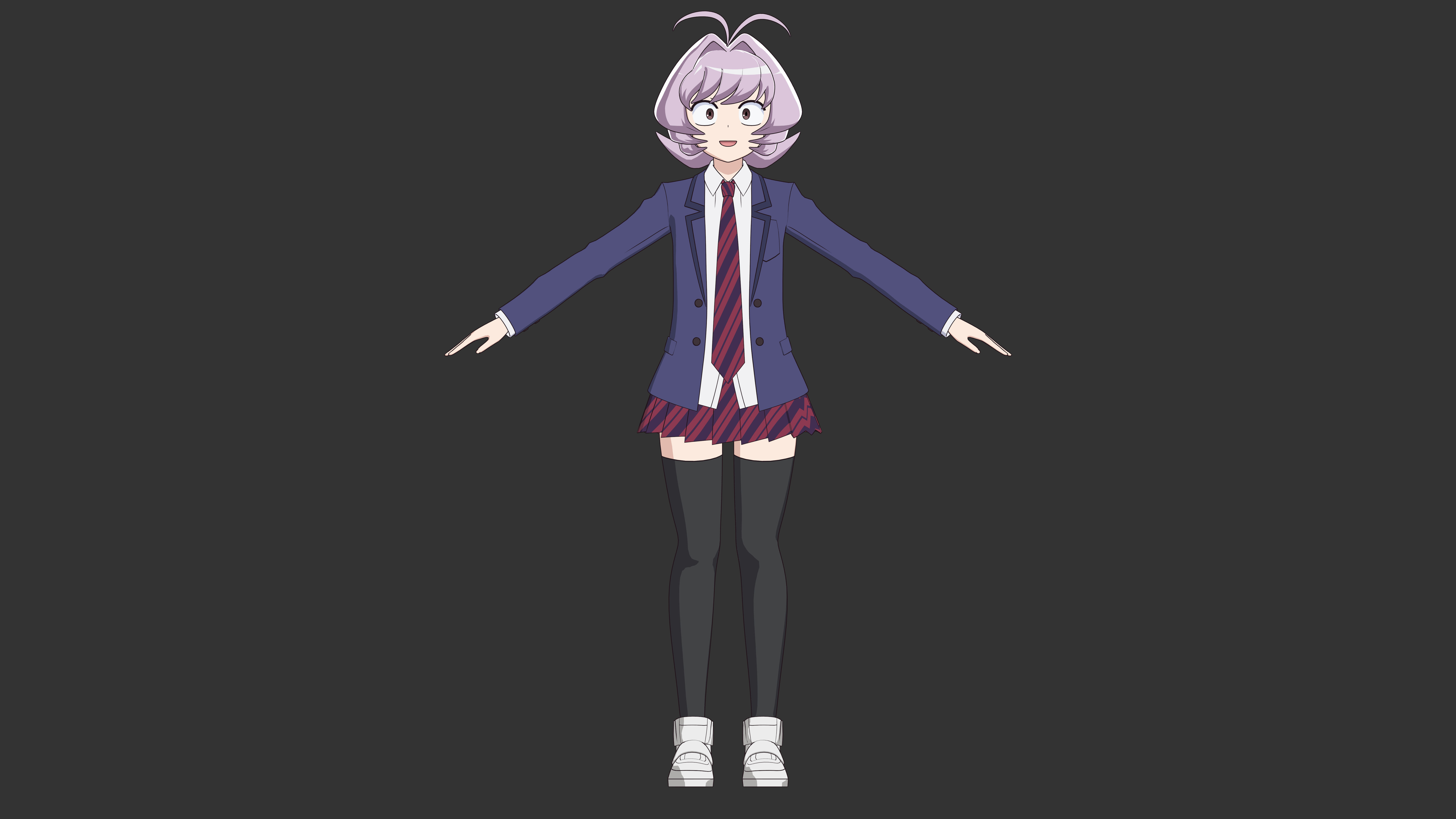 Najimi Osana - Komi Cant Communicate - 3D Model Blender Low-poly 3D model_8