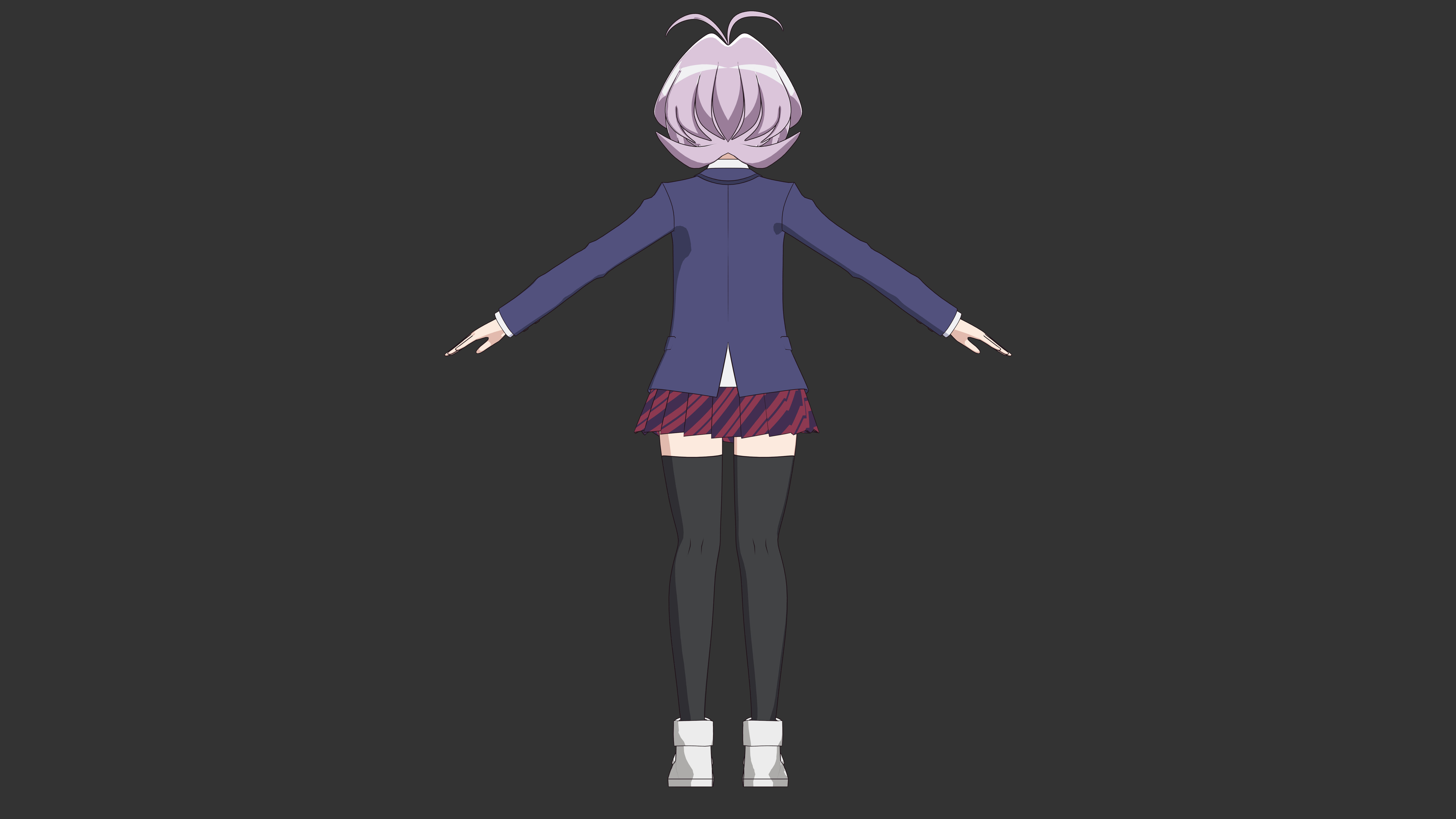 Najimi Osana - Komi Cant Communicate - 3D Model Blender Low-poly 3D model_12