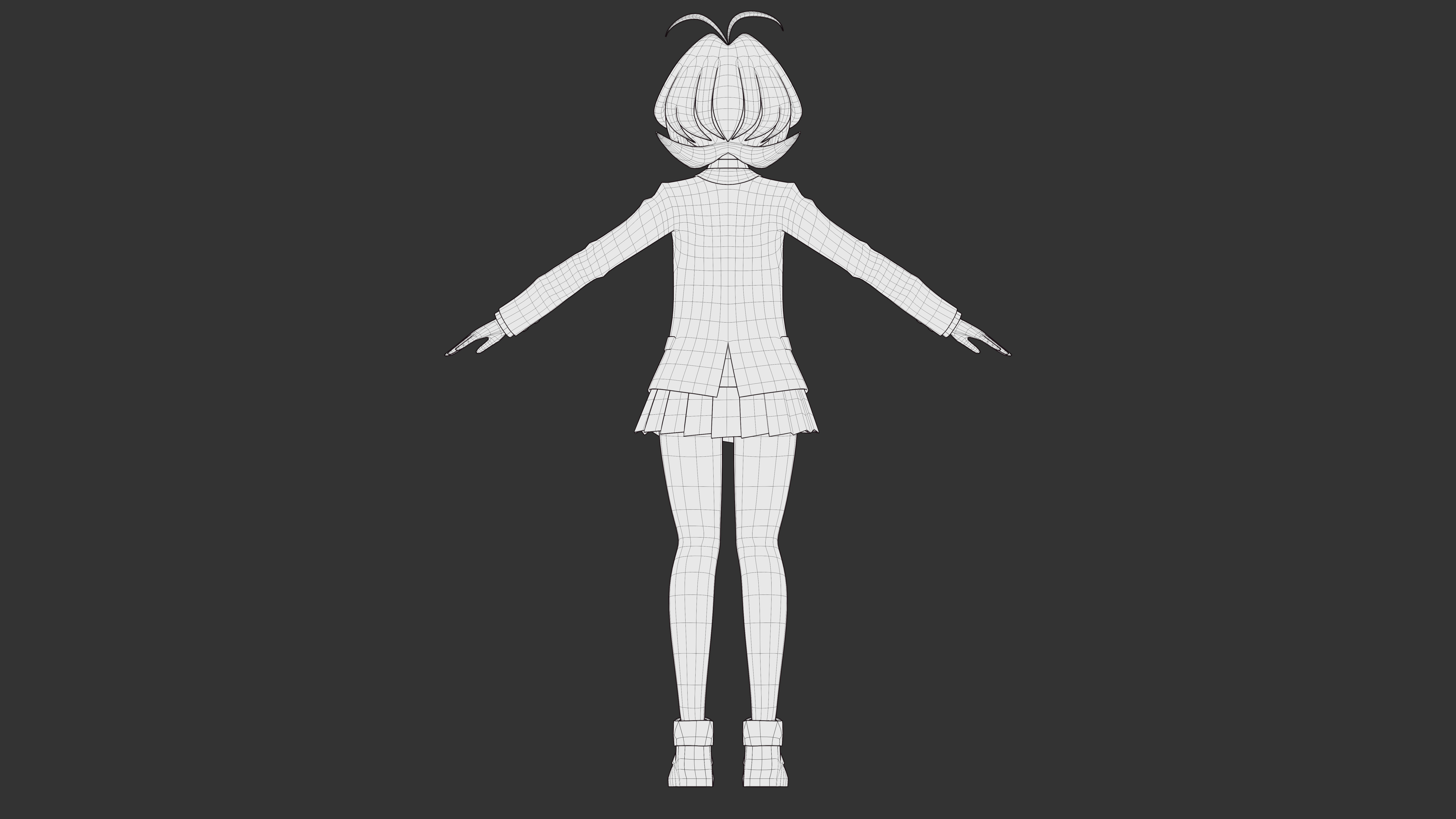Najimi Osana - Komi Cant Communicate - 3D Model Blender Low-poly 3D model_13