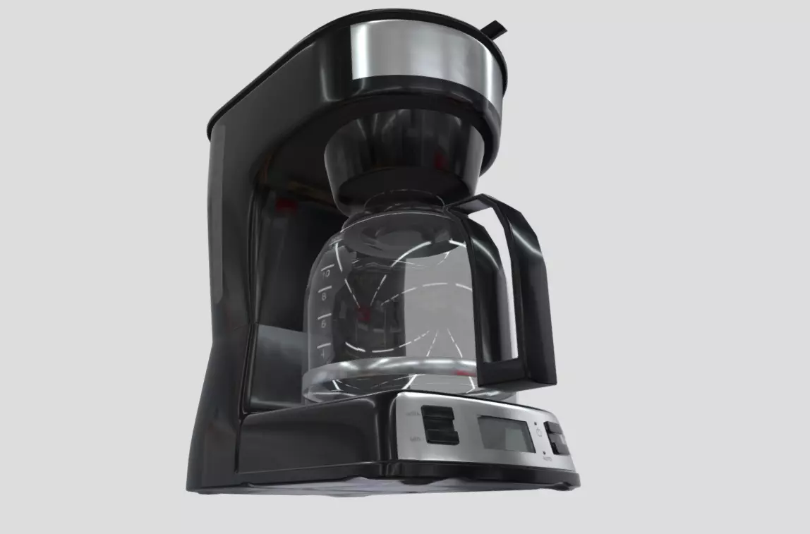 Coffee Machine Low-poly 3D model_0