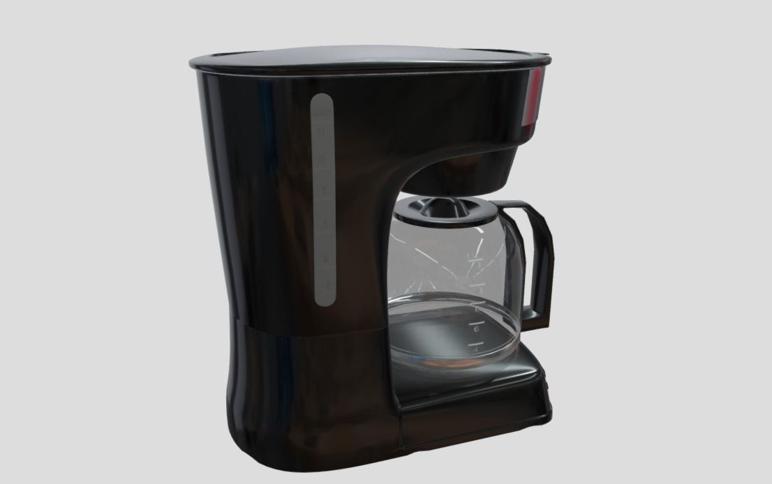 Coffee Machine Low-poly 3D model_2