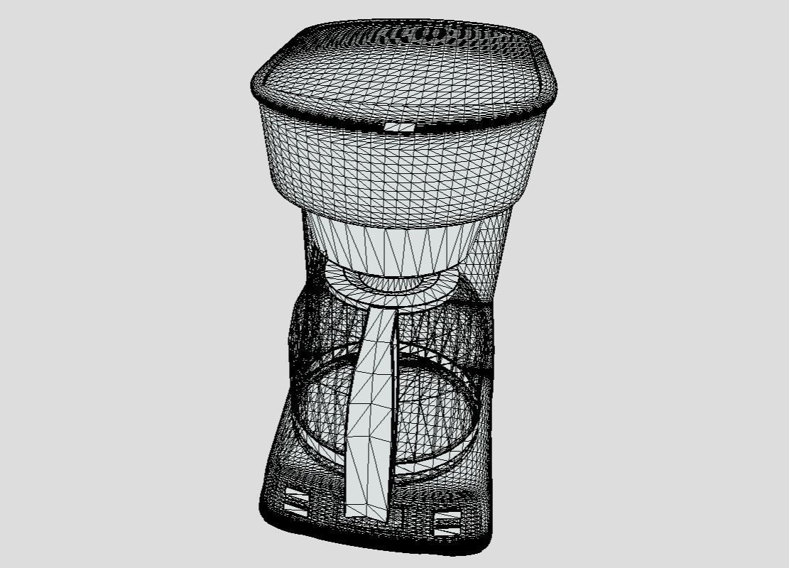 Coffee Machine Low-poly 3D model_6