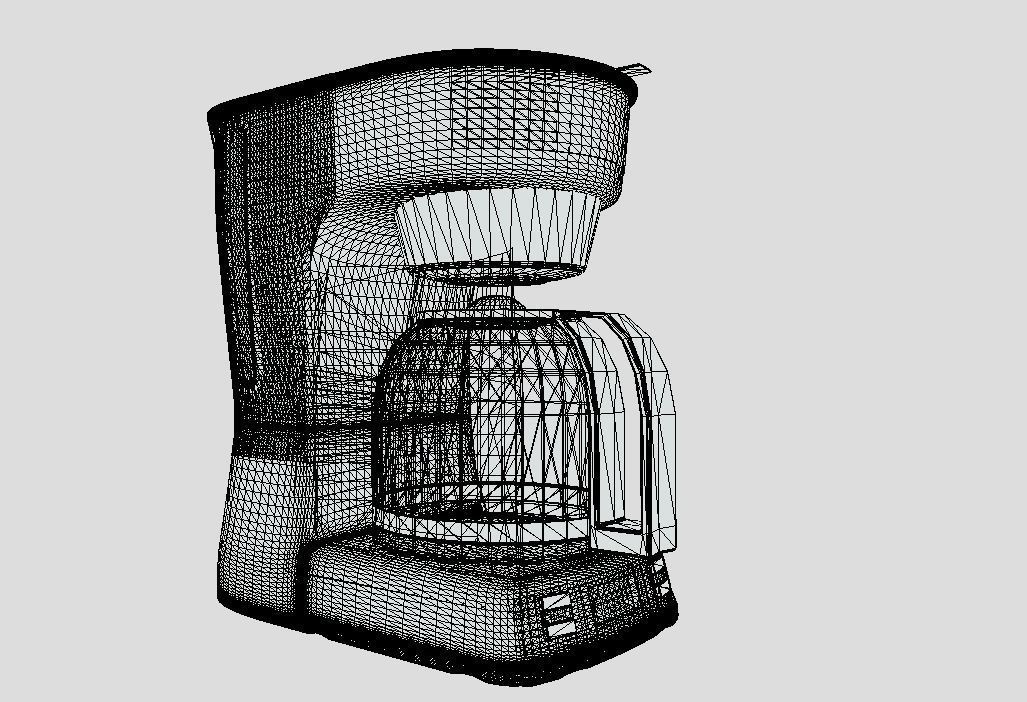 Coffee Machine Low-poly 3D model_7