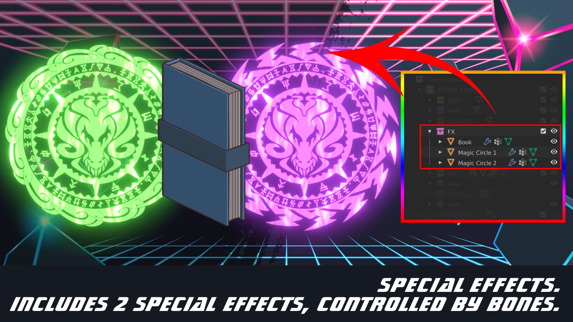 Sistine Fibel - Akashic Records - 3D Model Blender Low-poly 3D model_9