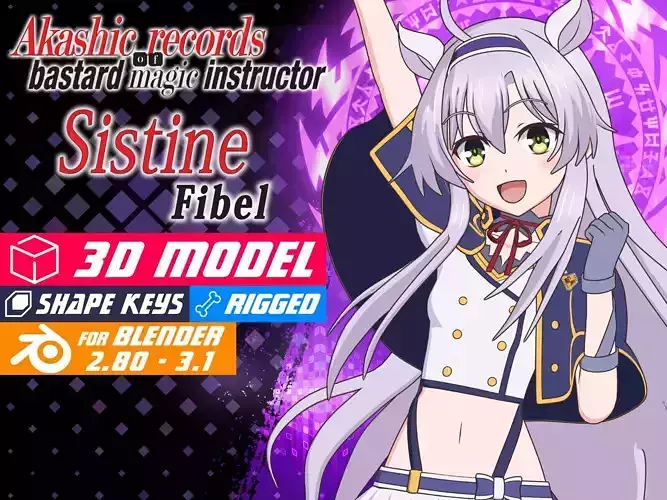 Sistine Fibel - Akashic Records - 3D Model Blender Low-poly 3D model Sistine Fibel - Akashic Records - 3D Model Blender Low-poly 3D model