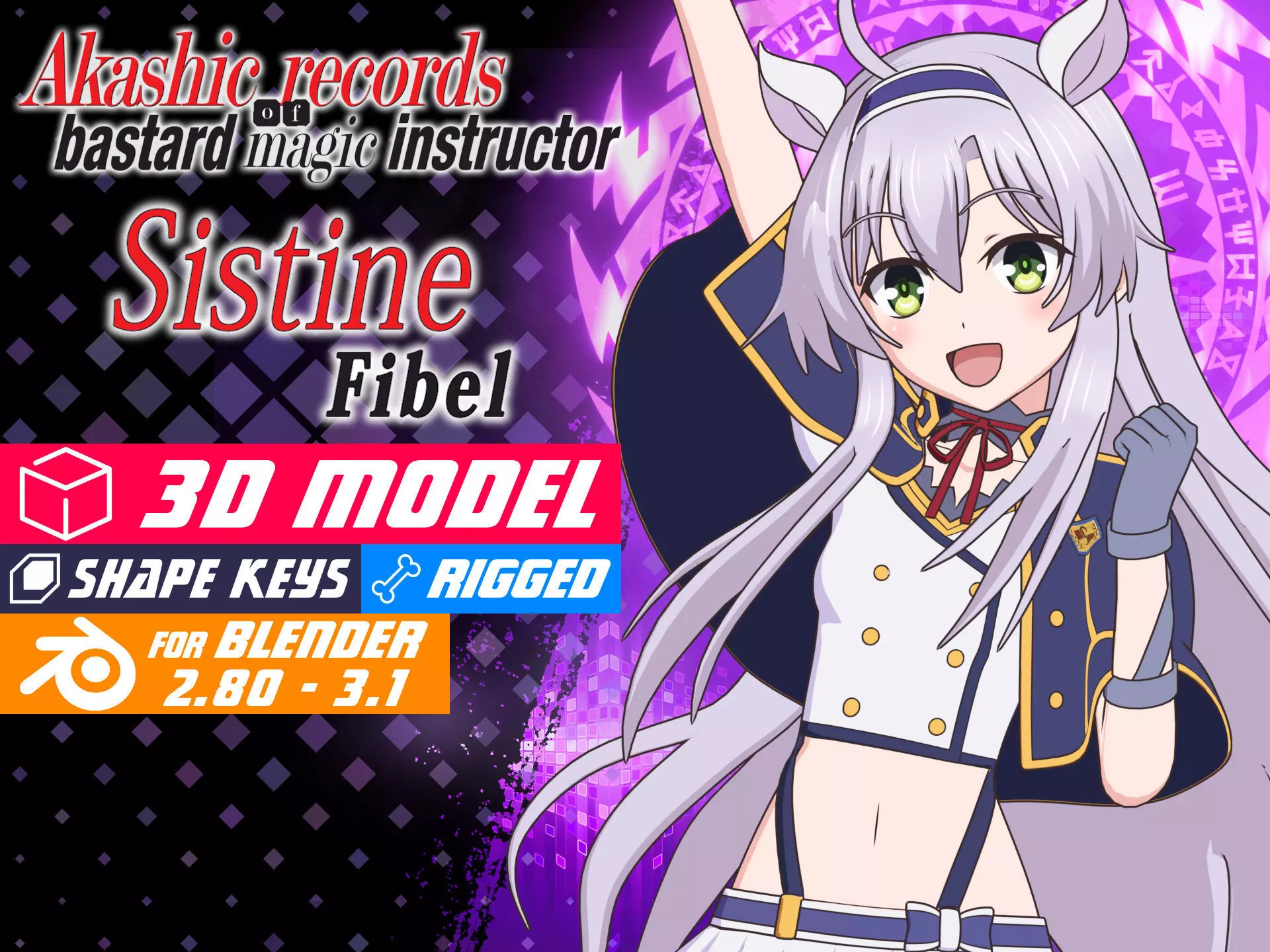 Sistine Fibel - Akashic Records - 3D Model Blender Low-poly 3D model_0