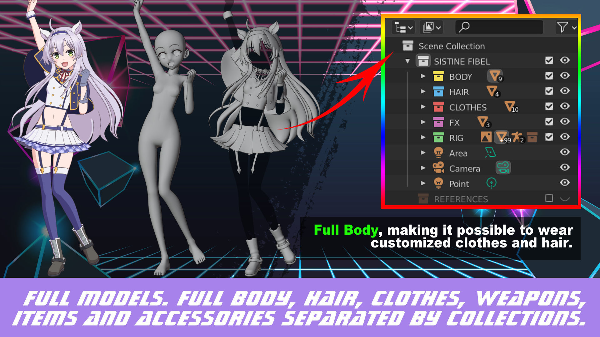 Sistine Fibel - Akashic Records - 3D Model Blender Low-poly 3D model_1