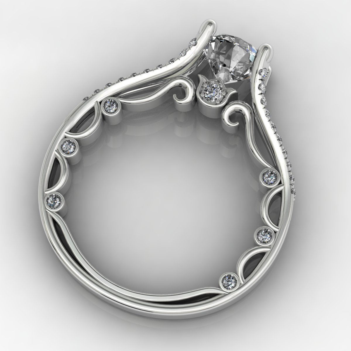 Verragio Bead Set Split Shank 3D print model_2