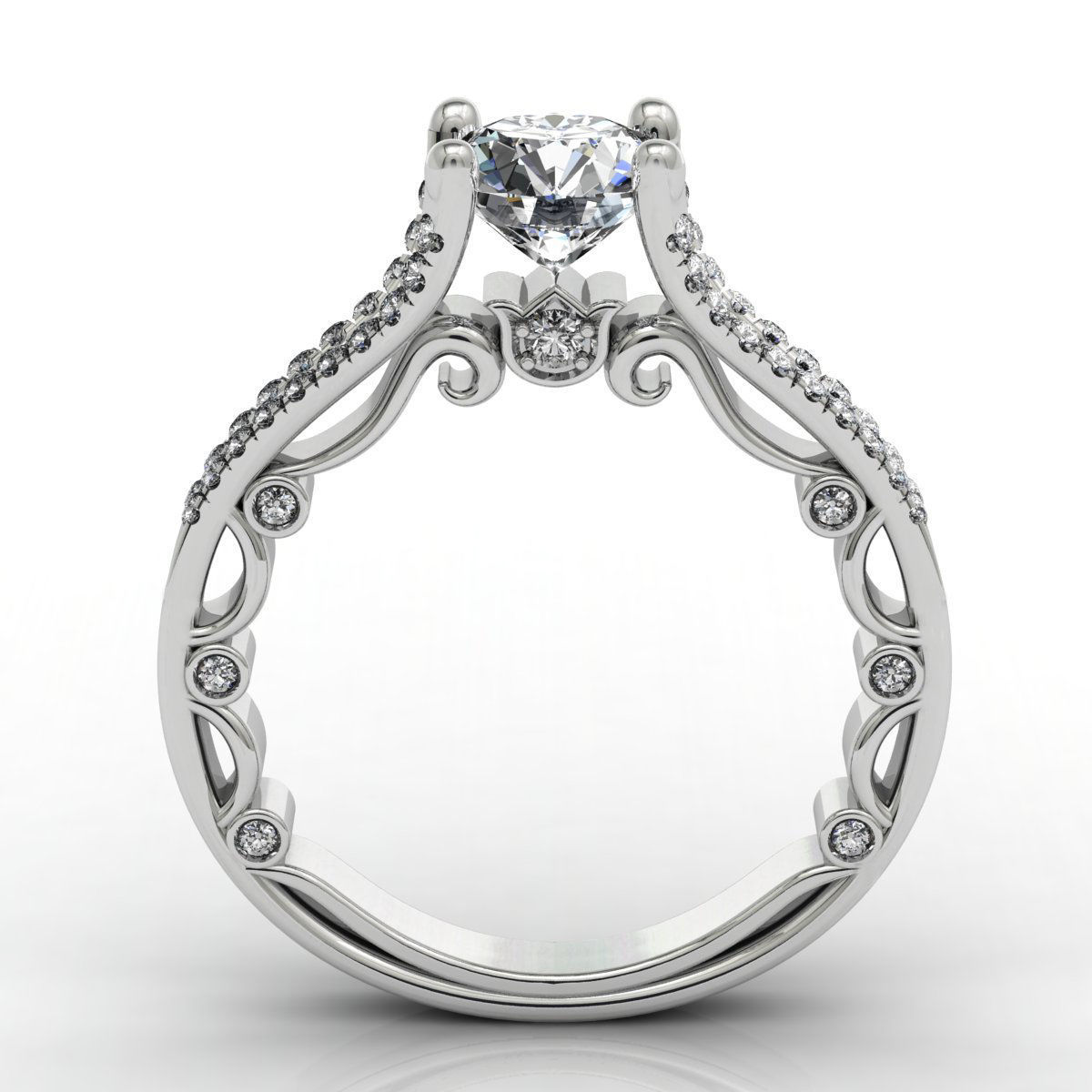 Verragio Bead Set Split Shank 3D print model_1