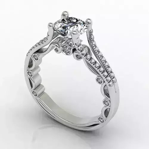 Verragio  Bead Set Split Shank