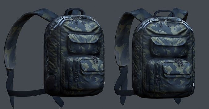 Backpack Camping Generic military human bag storqge  Low-poly 3D model