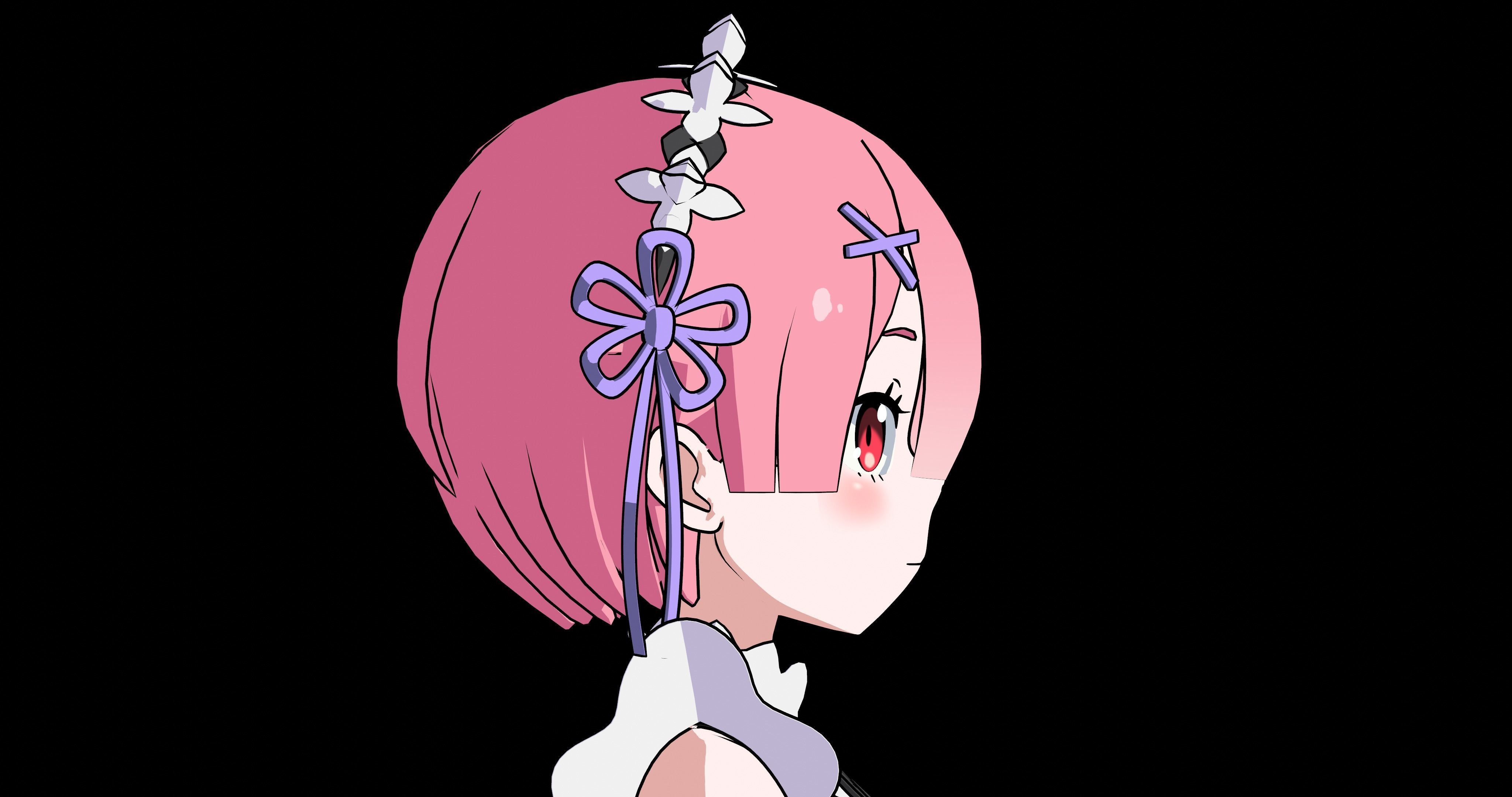 Pack Ram Rem - Re Zero Model 3D - Blender Low-poly 3D model_13