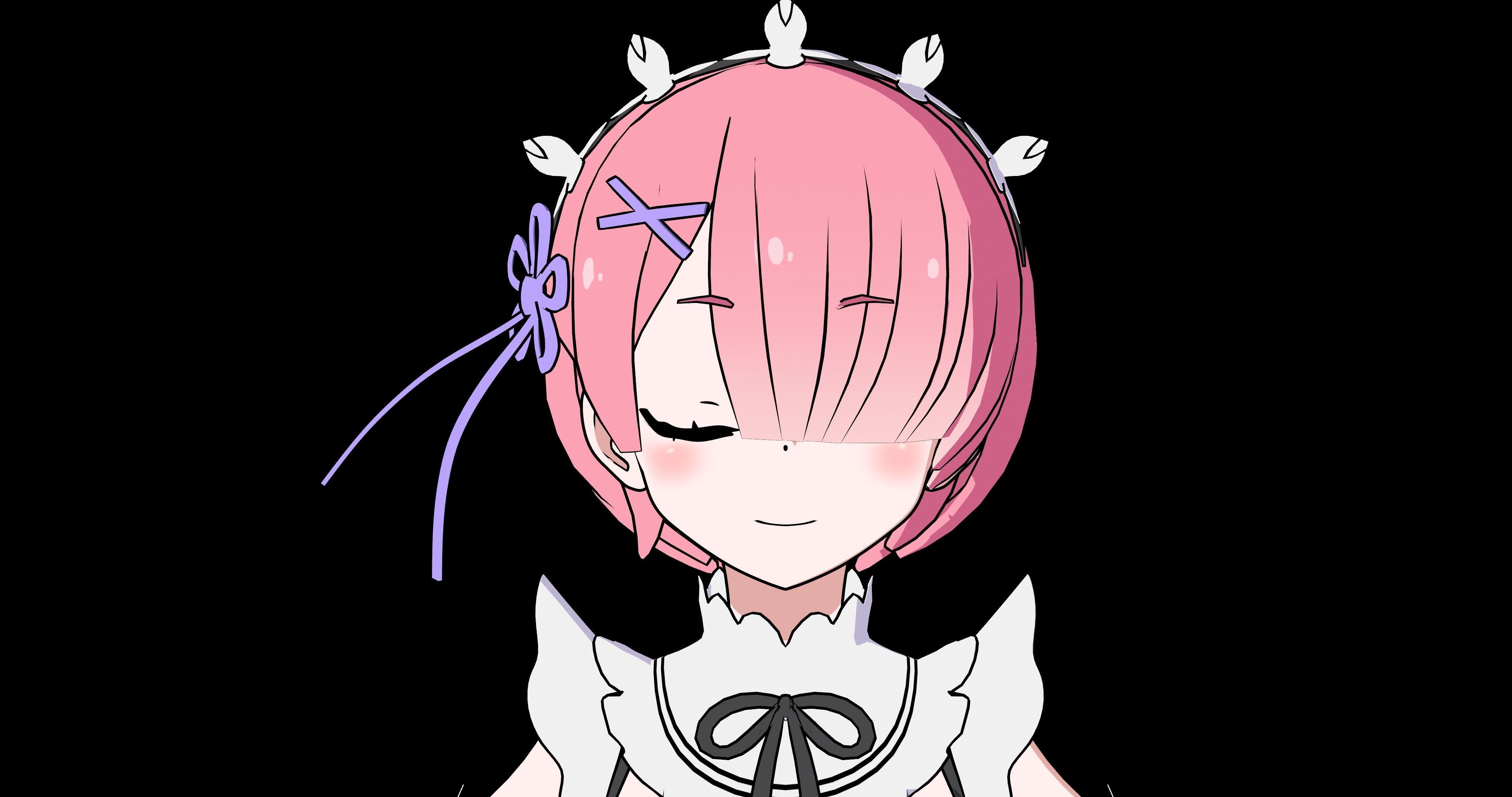 Pack Ram Rem - Re Zero Model 3D - Blender Low-poly 3D model_21