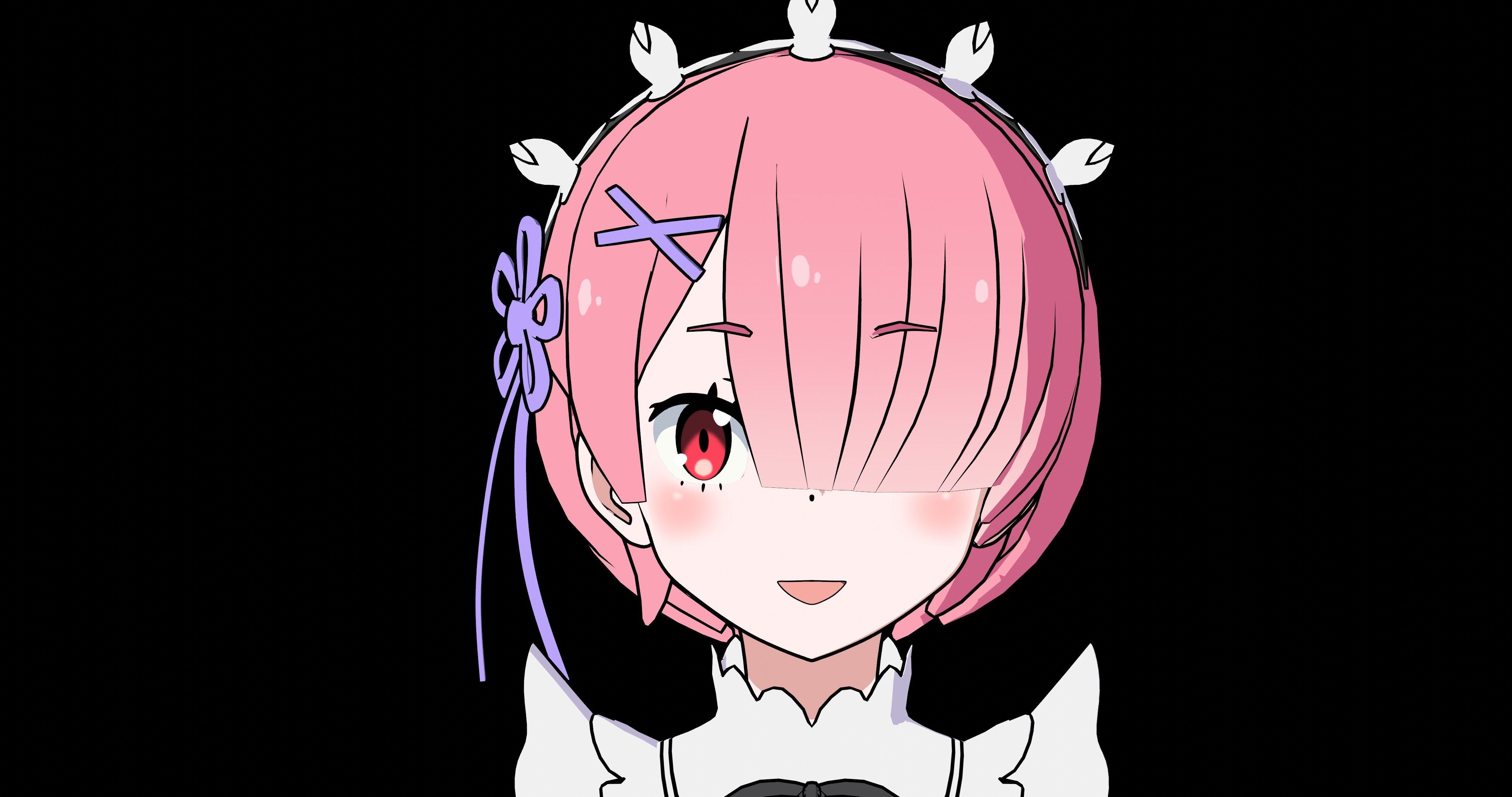 Pack Ram Rem - Re Zero Model 3D - Blender Low-poly 3D model_12