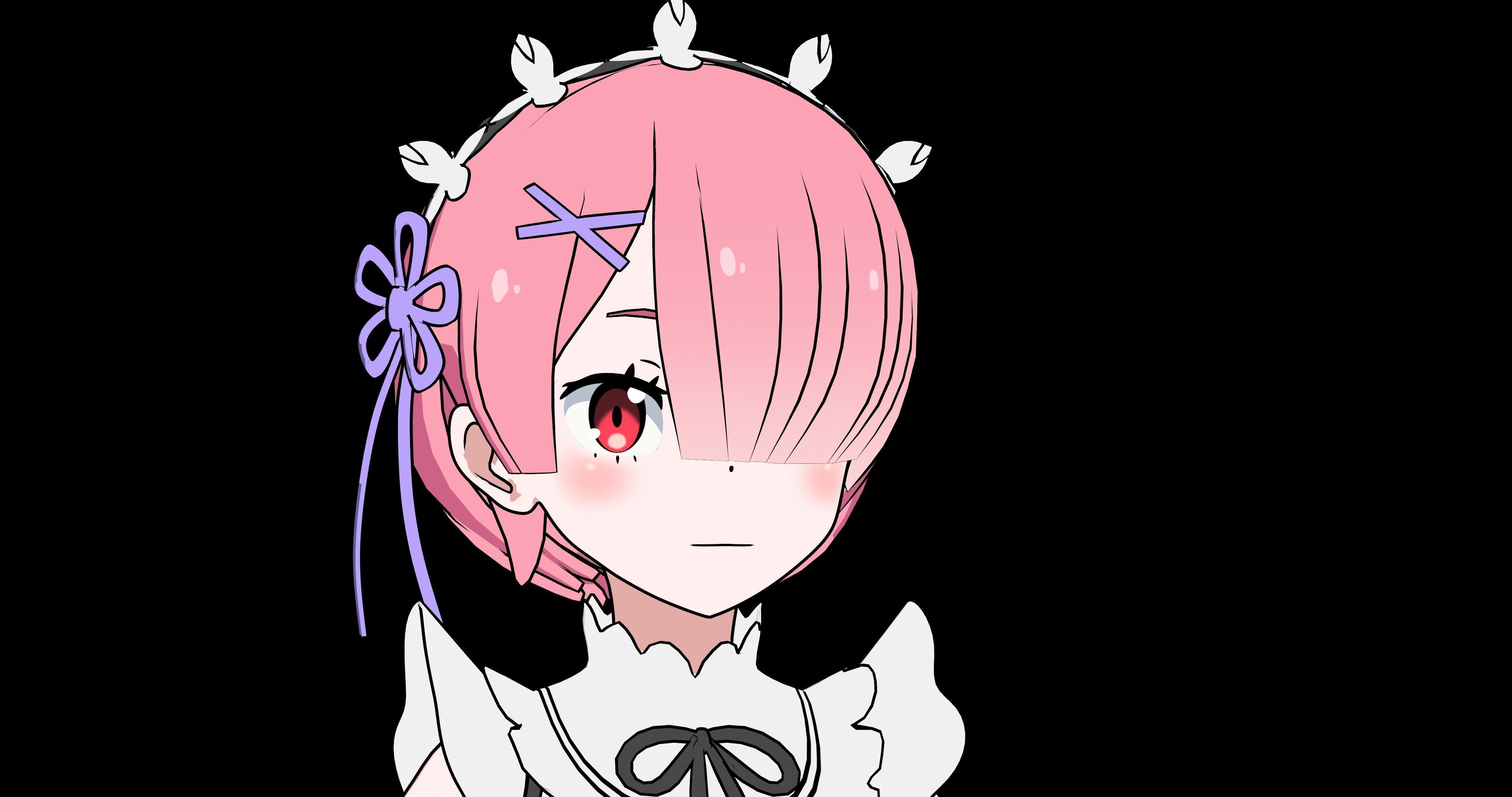 Pack Ram Rem - Re Zero Model 3D - Blender Low-poly 3D model_7