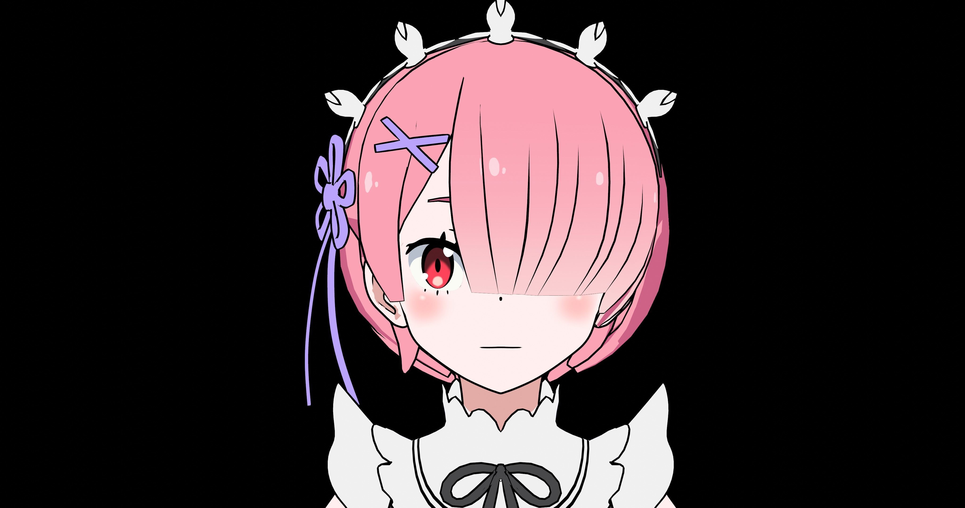 Pack Ram Rem - Re Zero Model 3D - Blender Low-poly 3D model_9