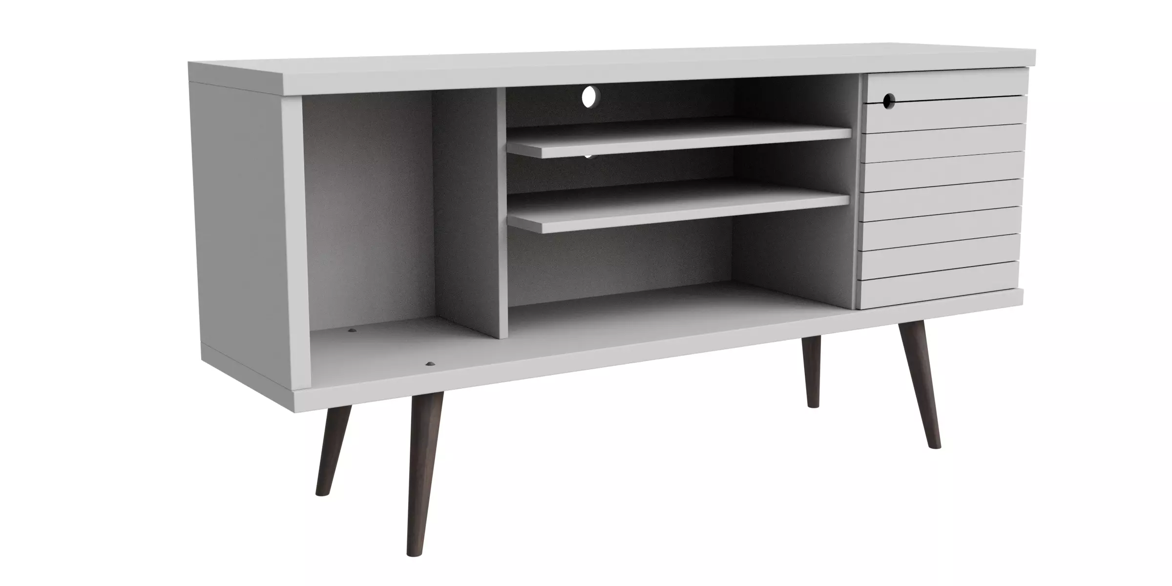 Mid Century Modern Tv Stand Low-poly 3D model