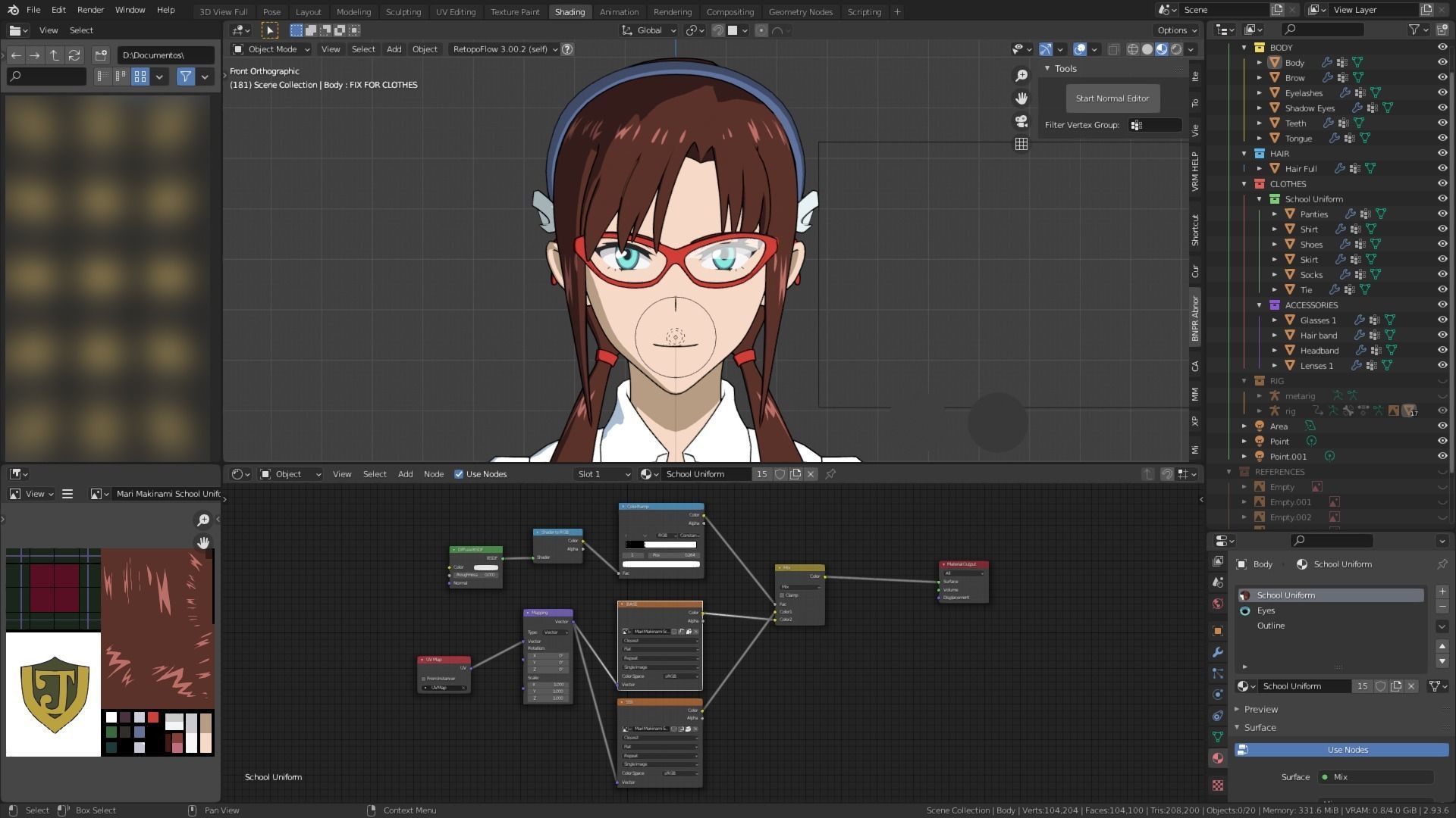 Pack Mari Makinami - Evangelion - 3D Model blender Low-poly 3D model_19
