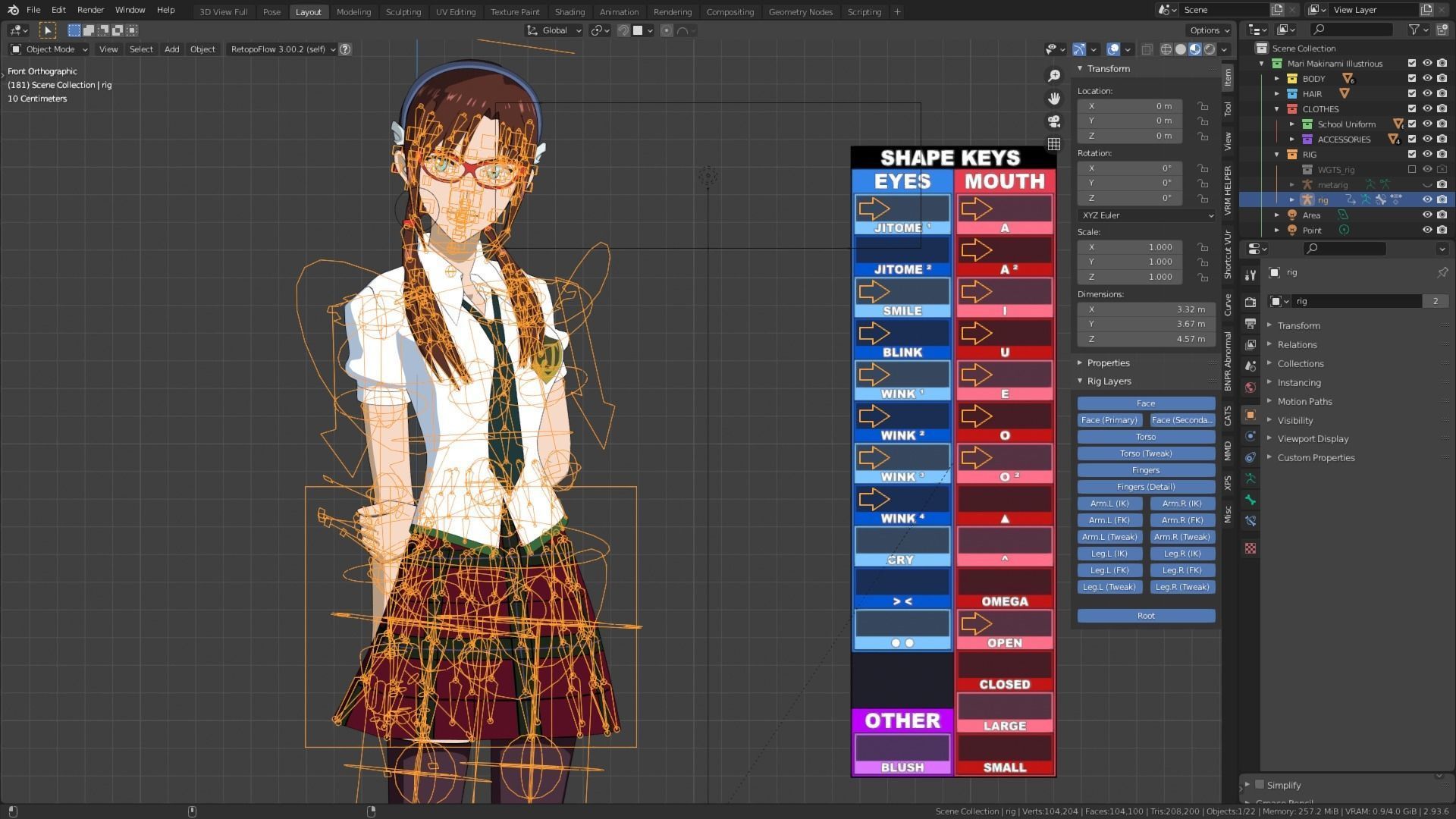 Pack Mari Makinami - Evangelion - 3D Model blender Low-poly 3D model_13