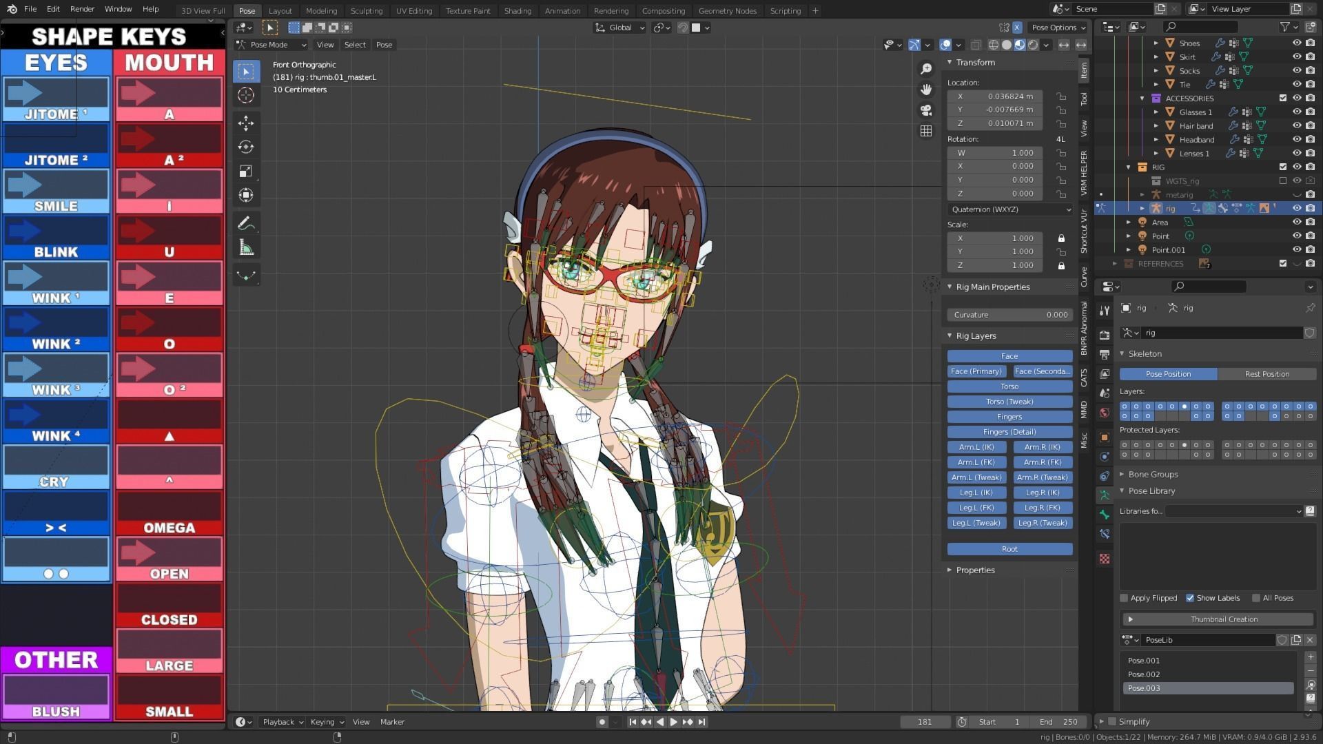 Pack Mari Makinami - Evangelion - 3D Model blender Low-poly 3D model_18