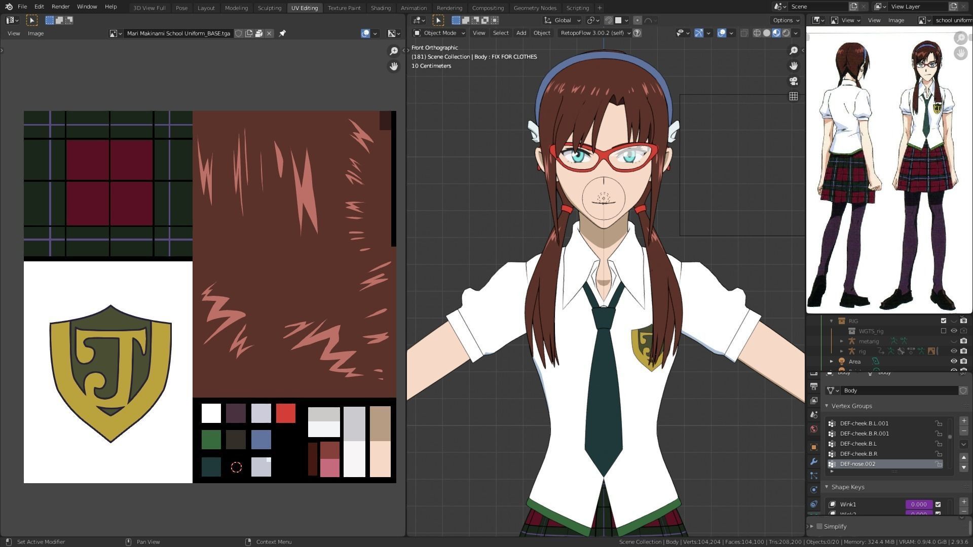 Pack Mari Makinami - Evangelion - 3D Model blender Low-poly 3D model_12