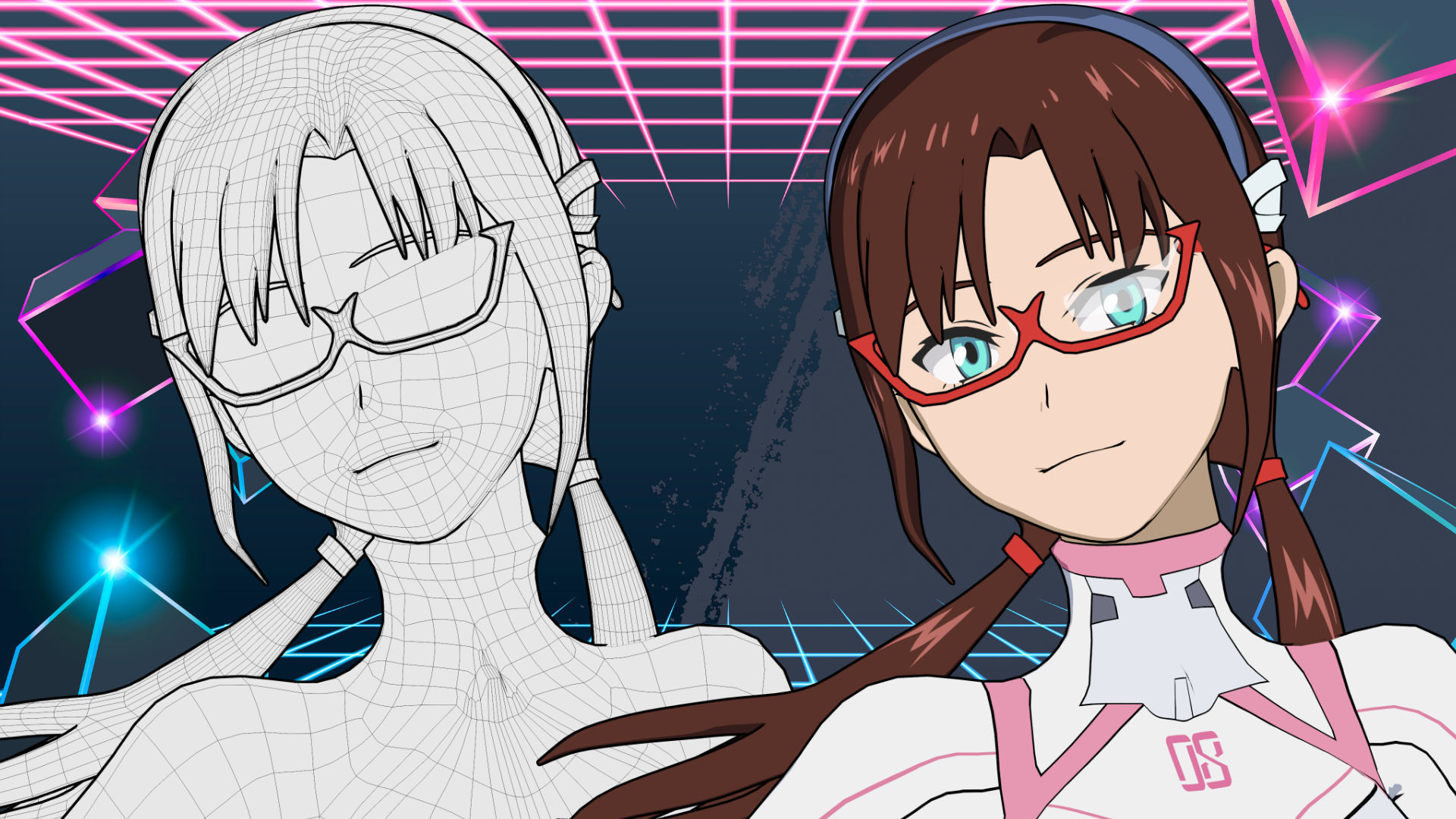 Pack Mari Makinami - Evangelion - 3D Model blender Low-poly 3D model_31