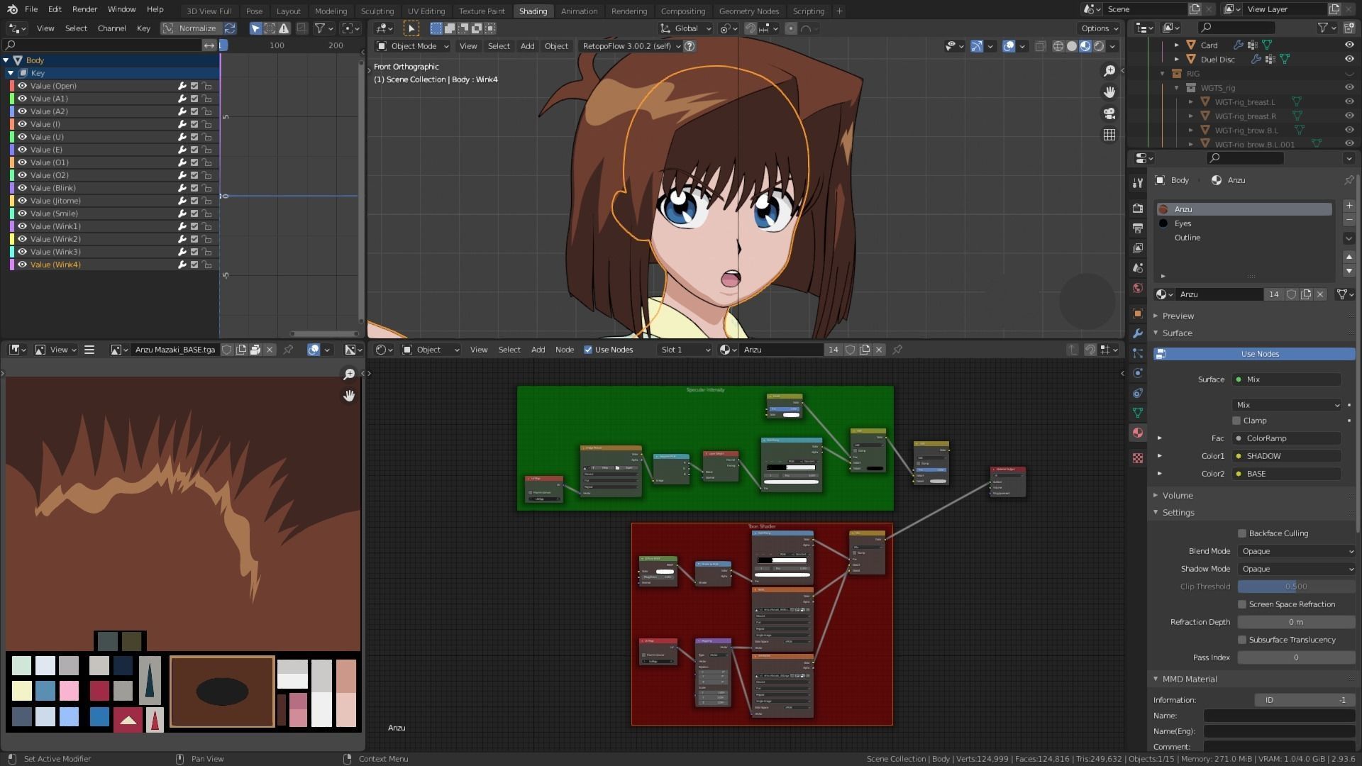 Anzu Mazaki - Yu Gi Oh - Model 3D Blender Low-poly 3D model_11