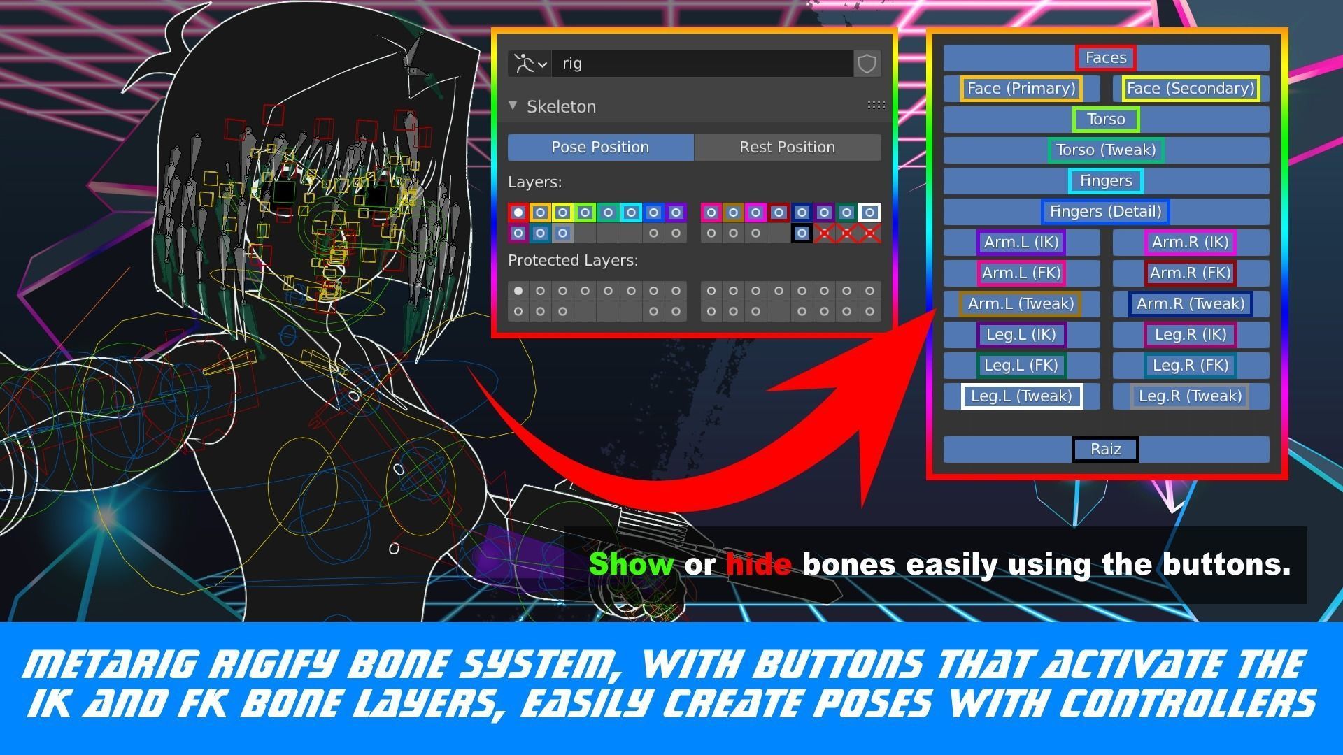 Anzu Mazaki - Yu Gi Oh - Model 3D Blender Low-poly 3D model_4