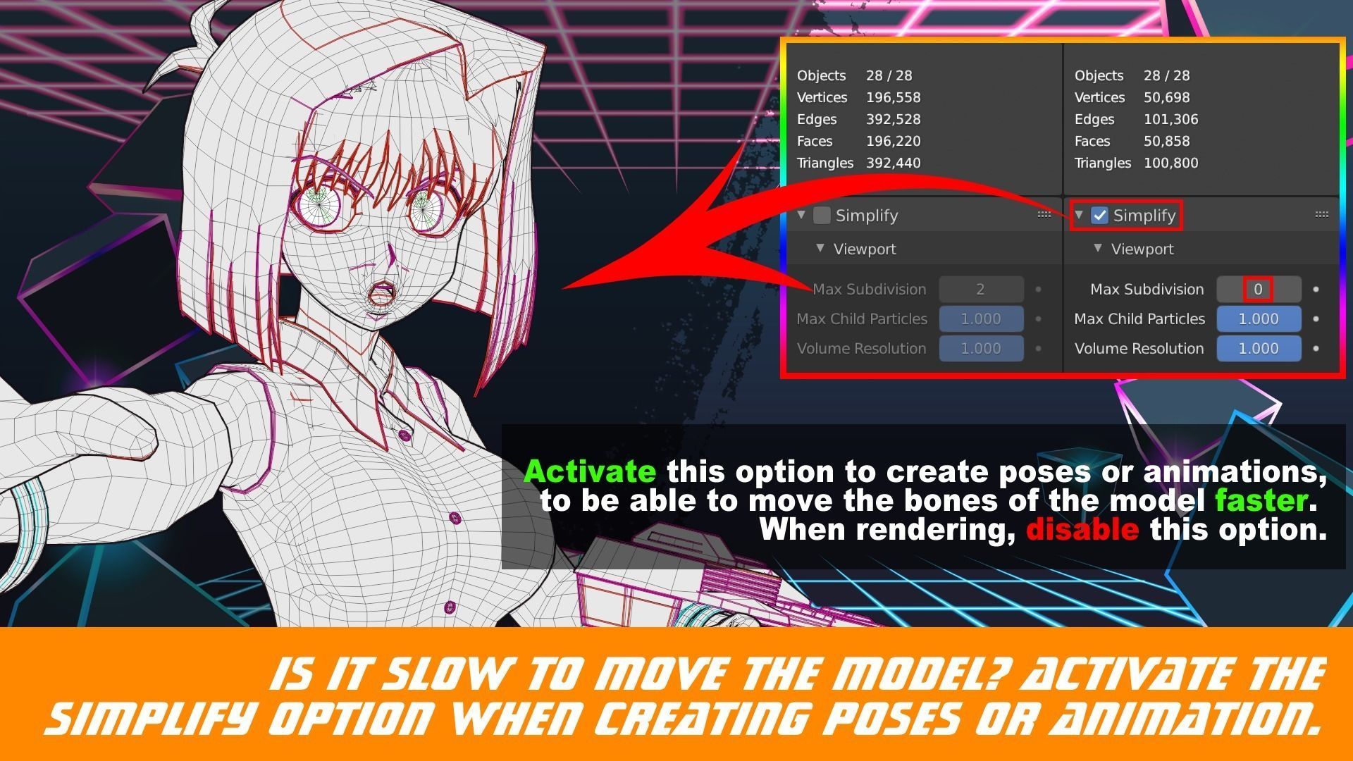 Anzu Mazaki - Yu Gi Oh - Model 3D Blender Low-poly 3D model_2