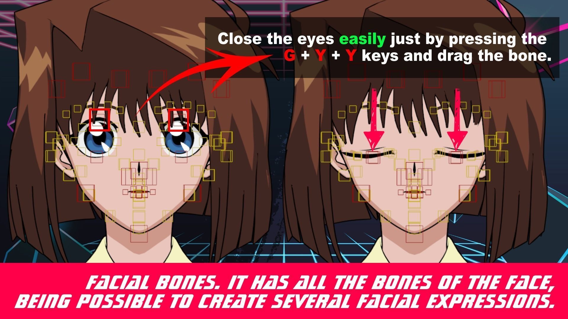 Anzu Mazaki - Yu Gi Oh - Model 3D Blender Low-poly 3D model_5