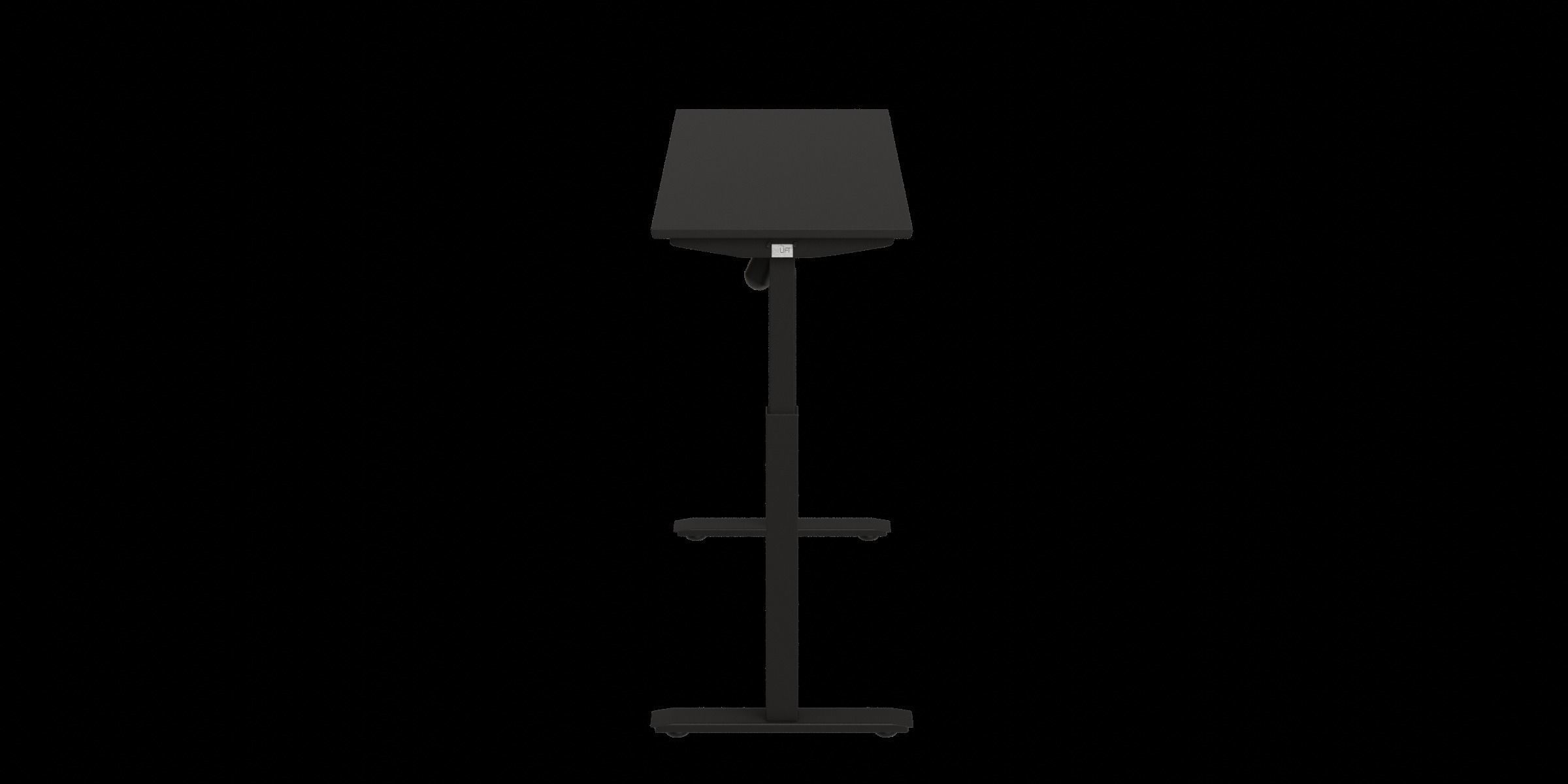 Electric Height Adjustable Standing Black Desk 3D model_1