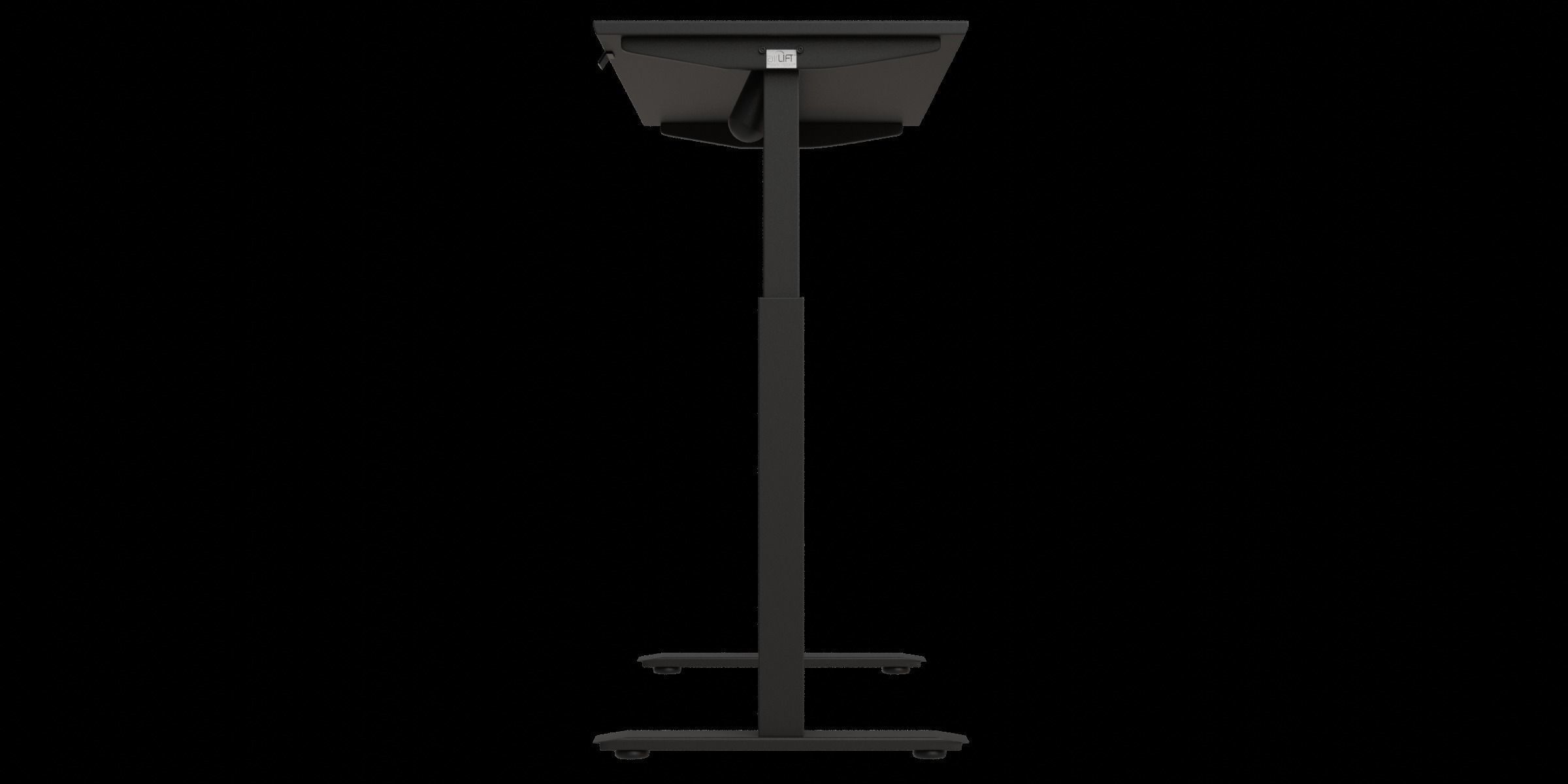 Electric Height Adjustable Standing Black Desk 3D model_9